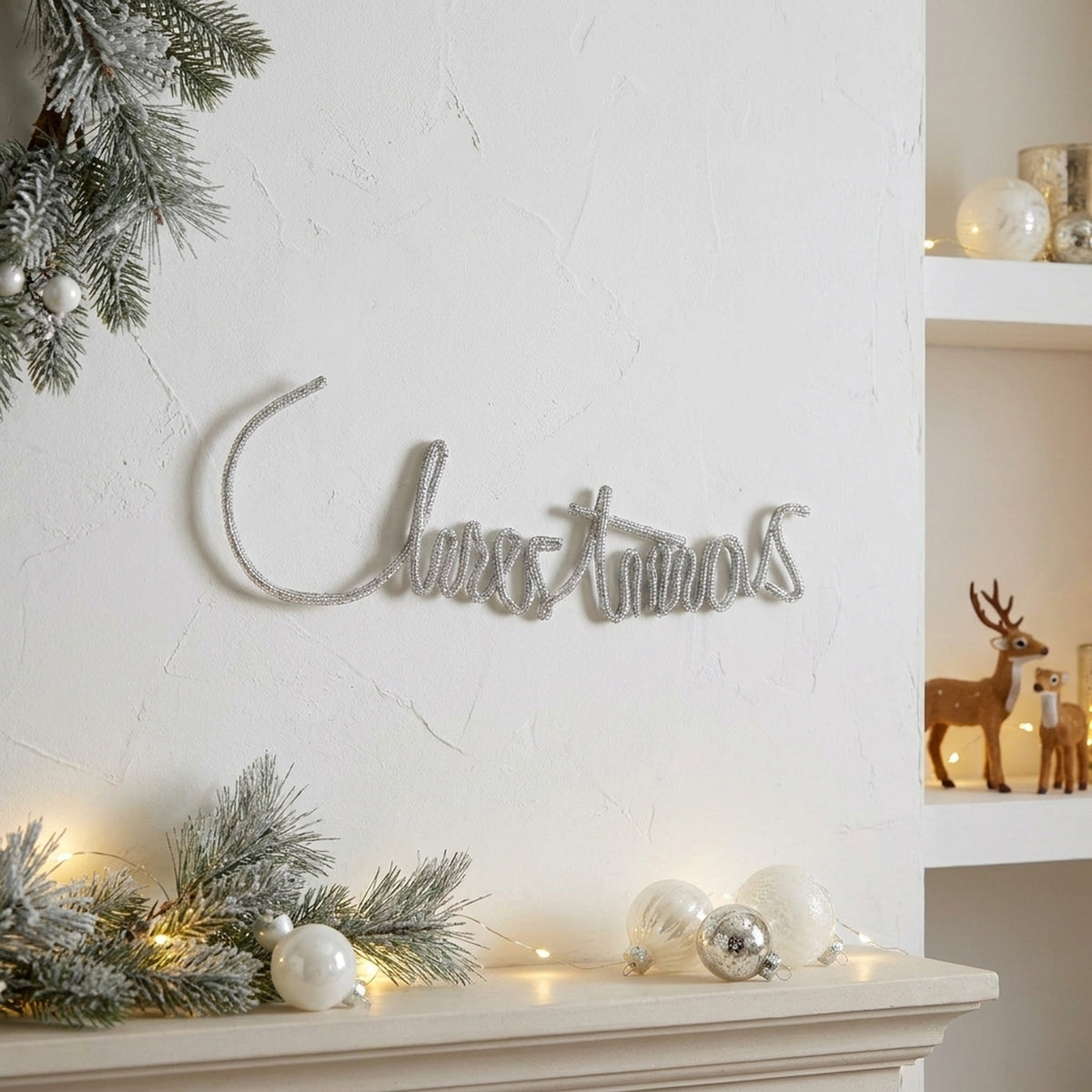 Shimmering Diamante Christmas Script Sign