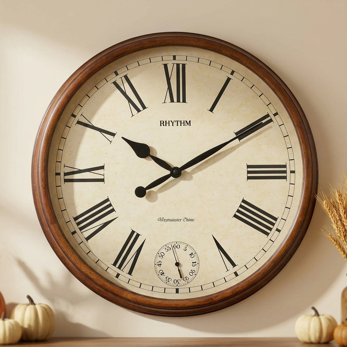 Westminster Chime Solid Wood Wall Clock