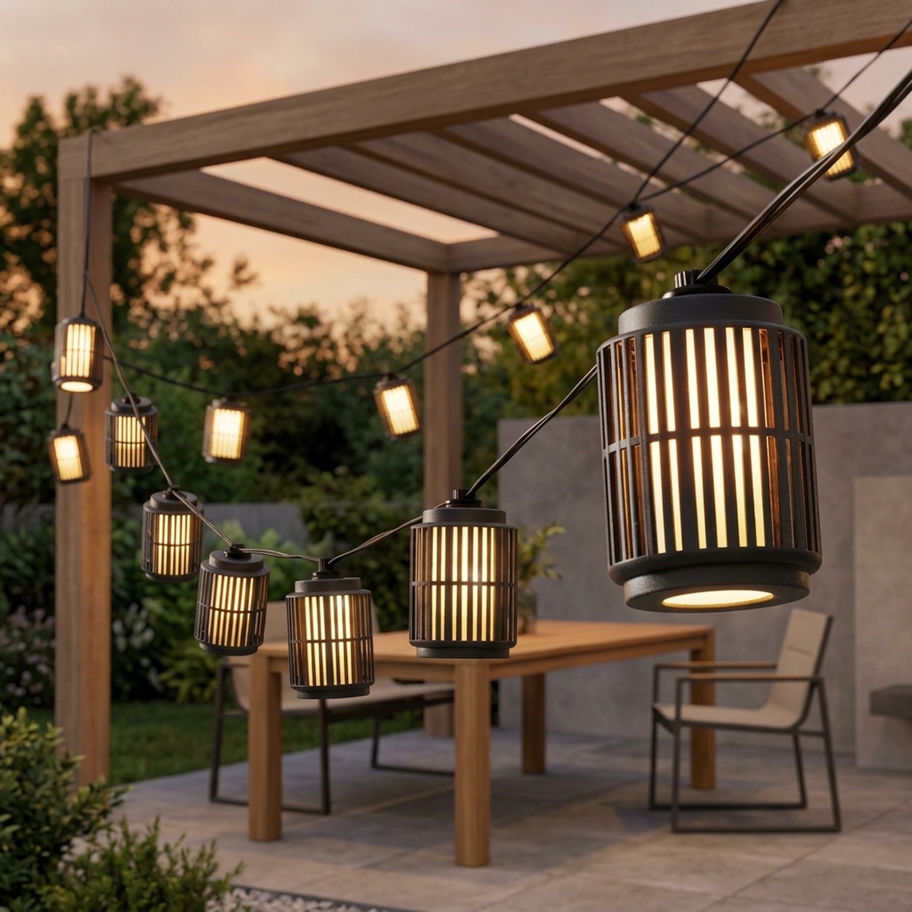 Urbane Lantern Warm White String Lights