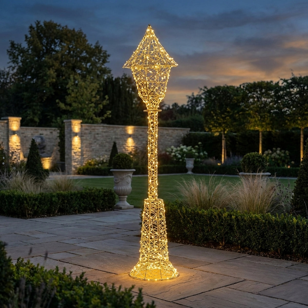 Golden Elegance Twist Lamp Post Light