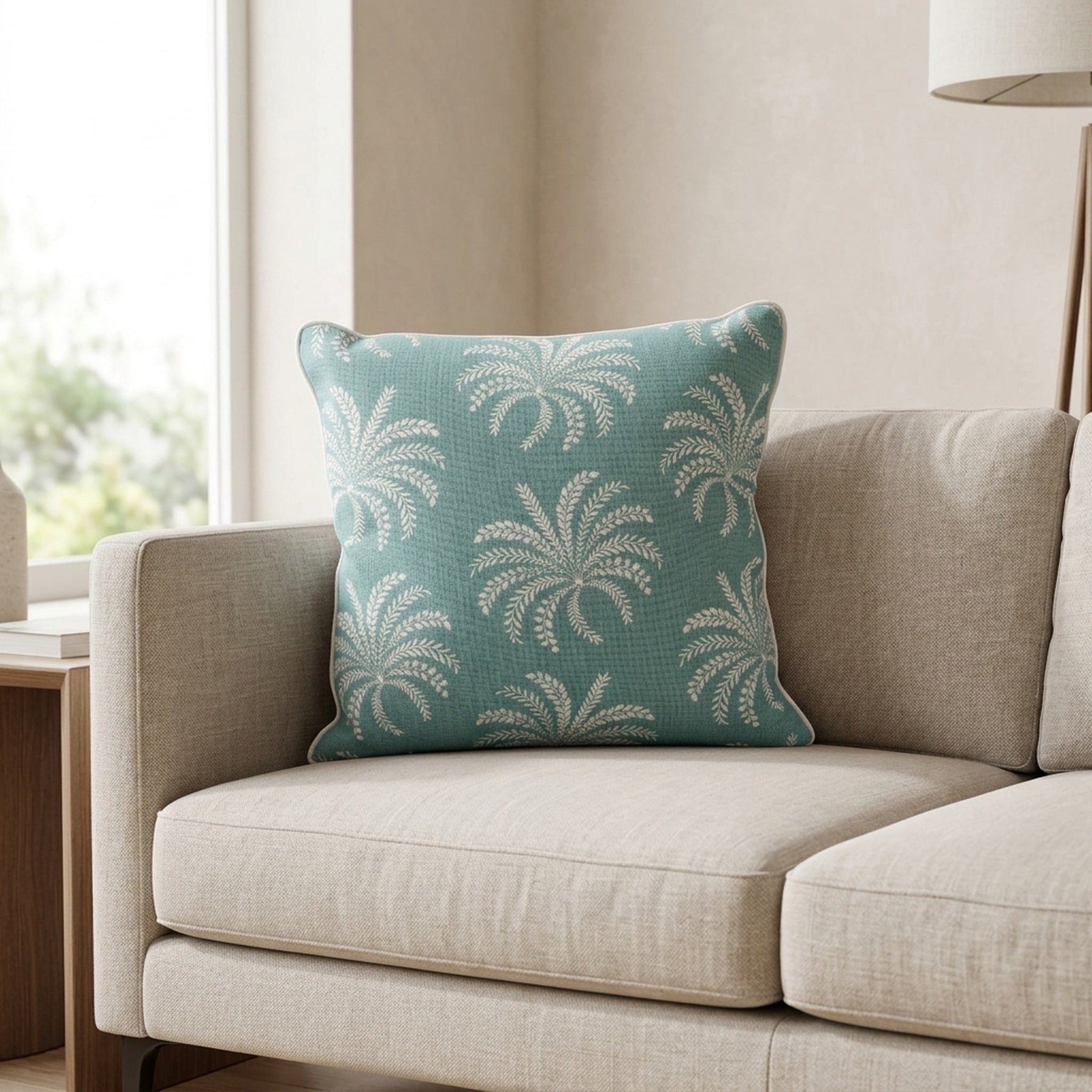 Tropical Palm Print Decorative Cushion