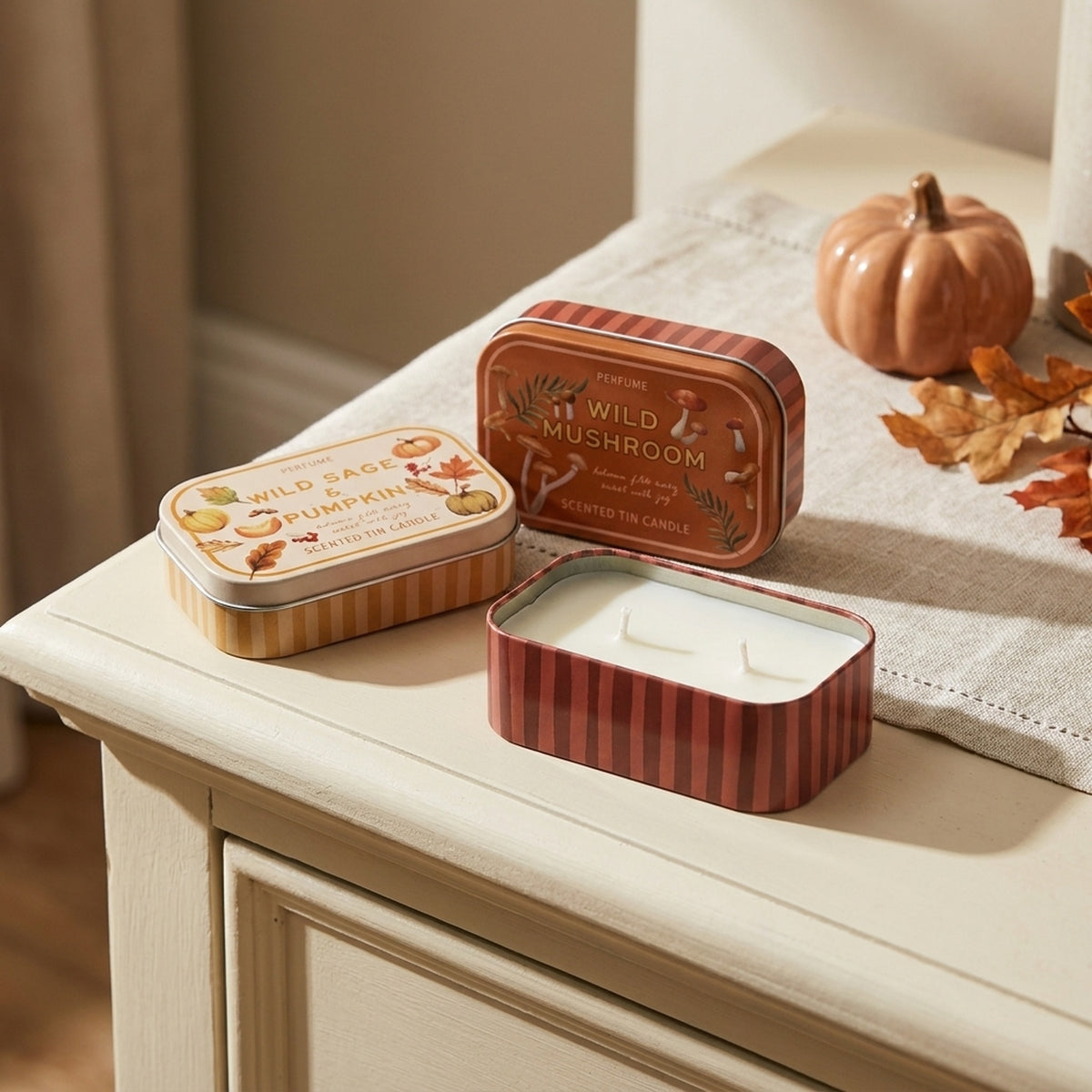 Cosy Autumn Fragranced Tin Candle