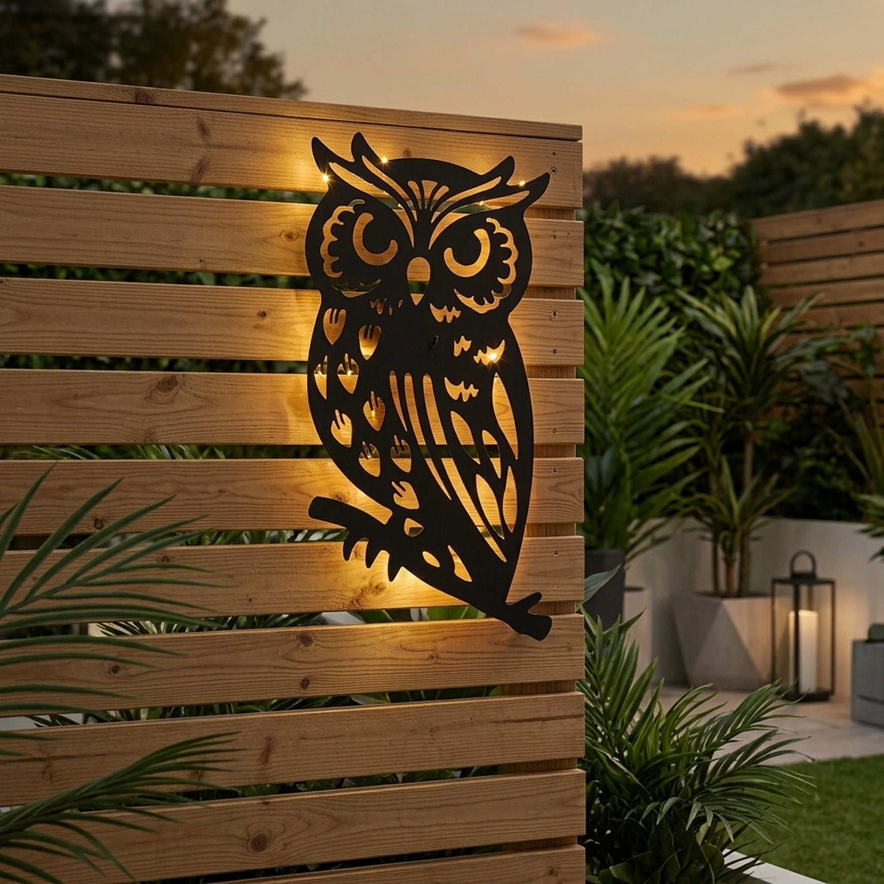 Lunaria Solar Owl Metal Wall Art