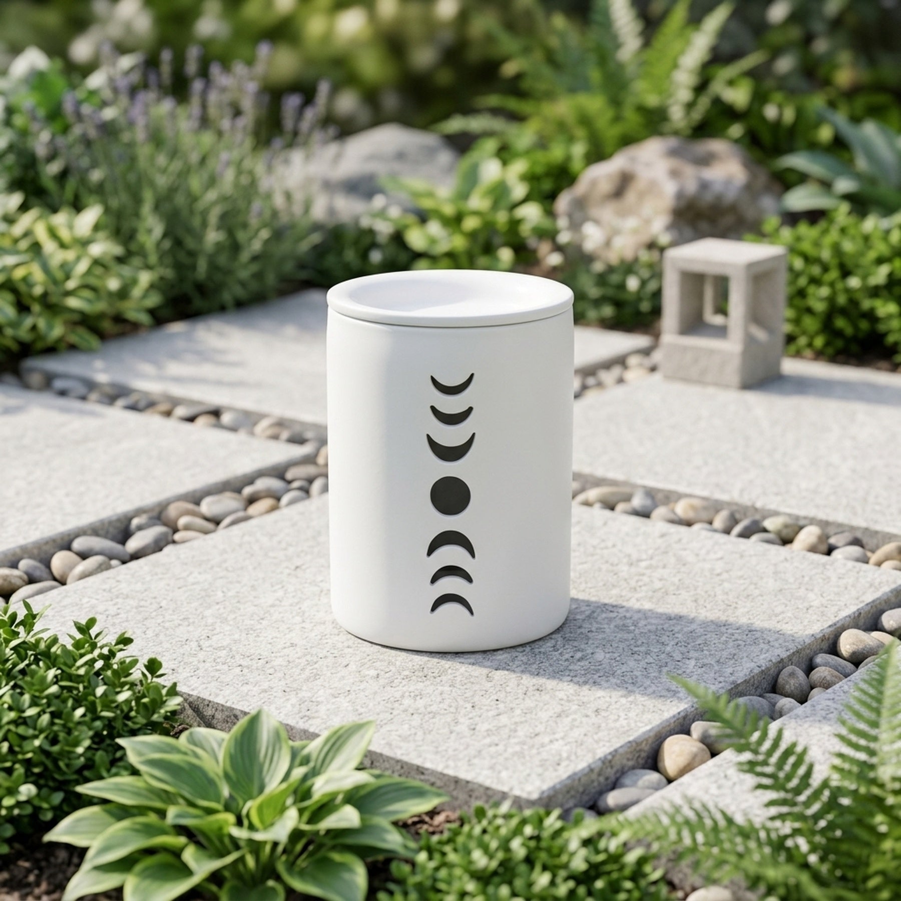 Moon Phase Cut Out Oil Burner and Wax Warmer