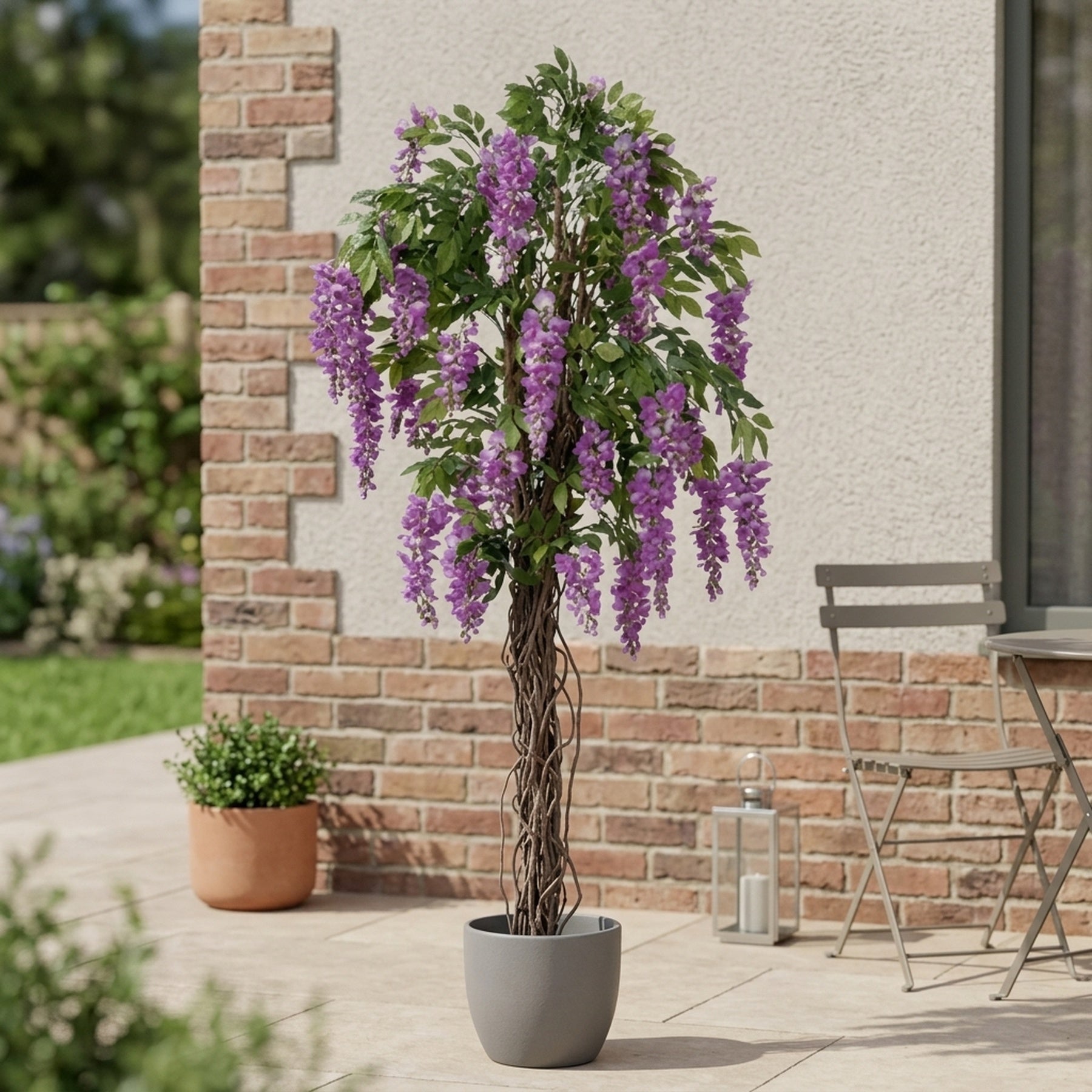 Lifelike Purple Wisteria Potted Tree