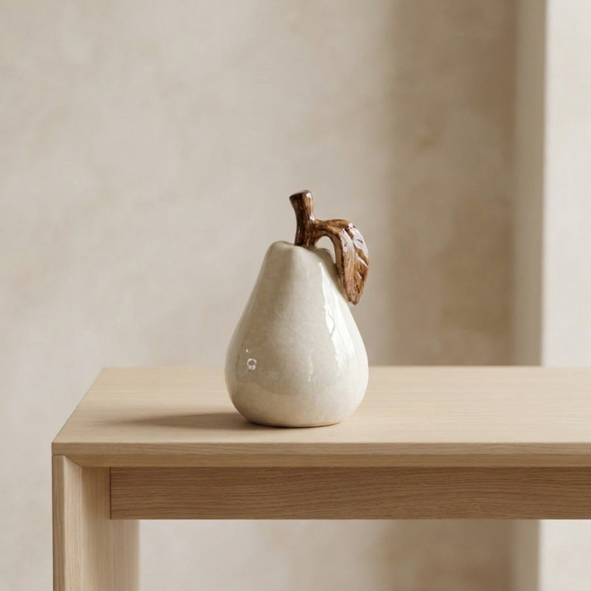 Ceramic Glazed Pear Decorative Ornament