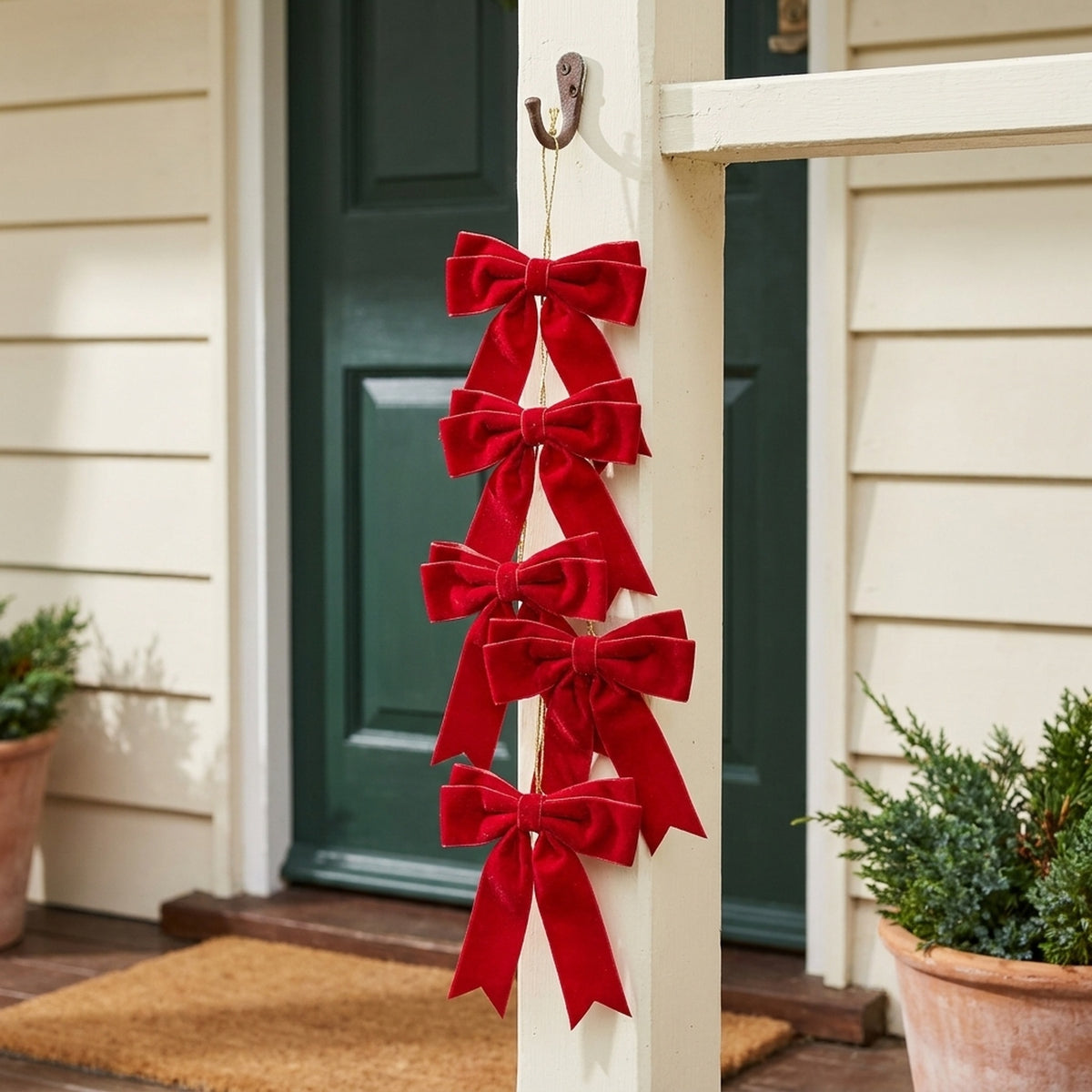 Red Velvet Christmas Tree Bows