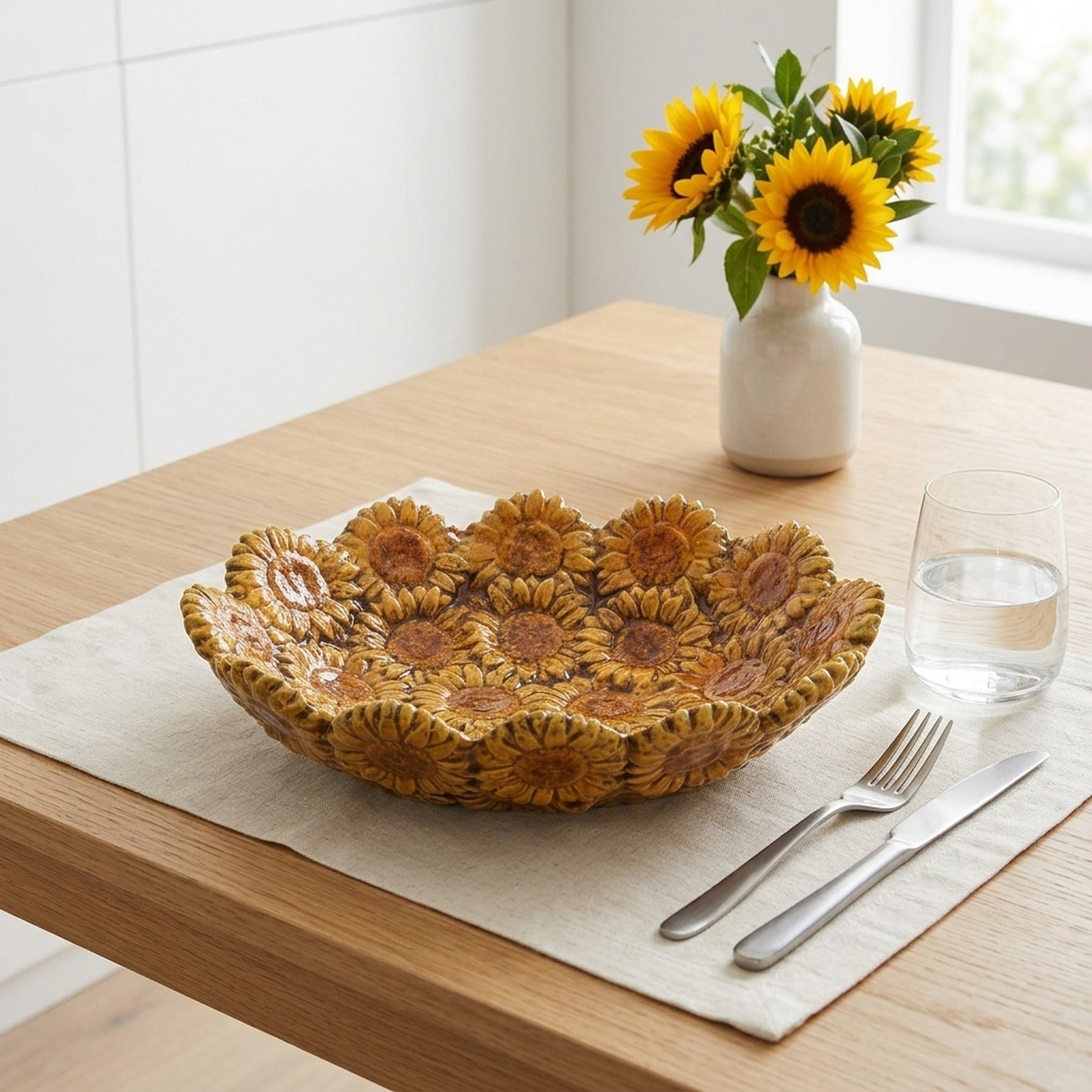 Vibrant Sunflower Decorative Plate