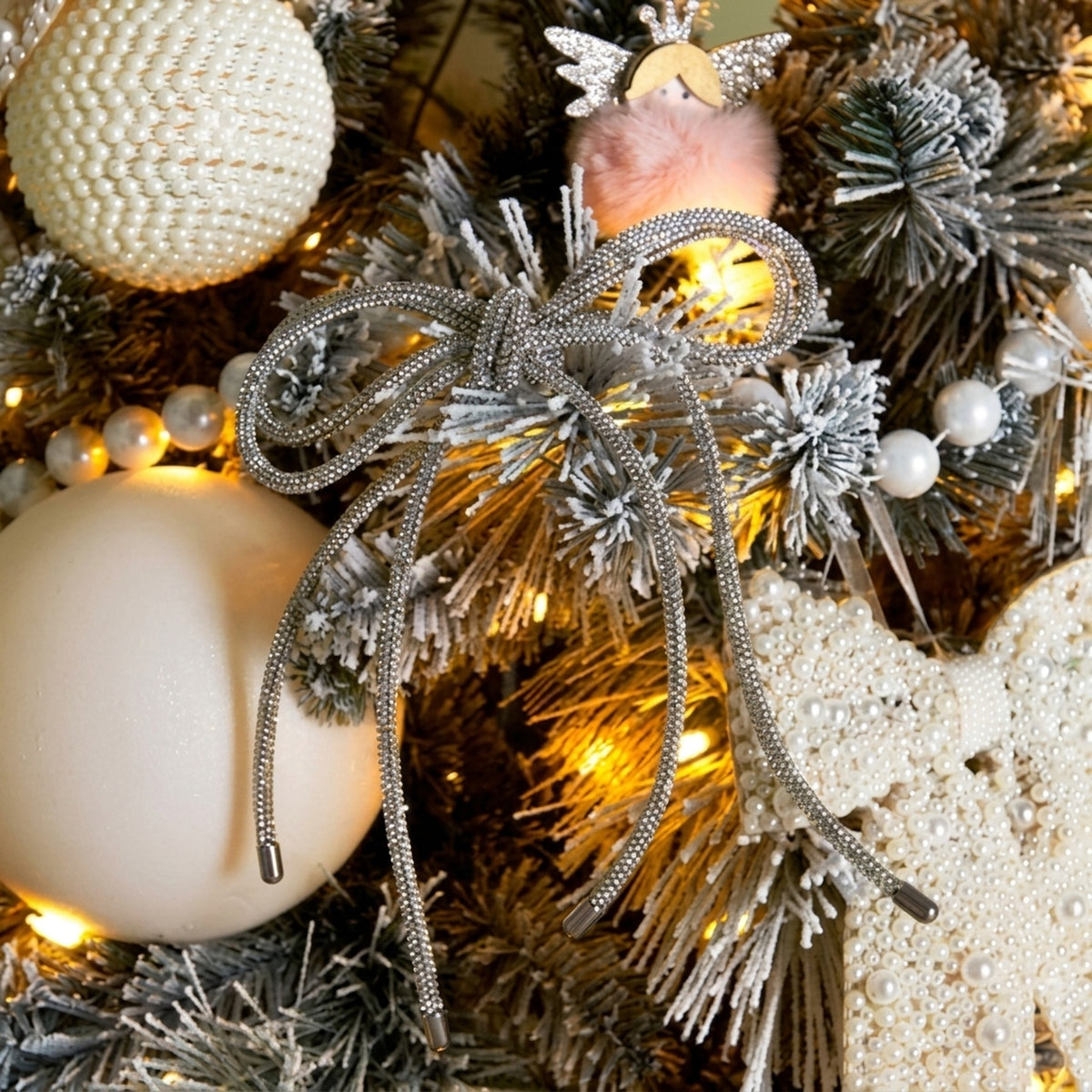 Diamante Hanging Bow Decoration
