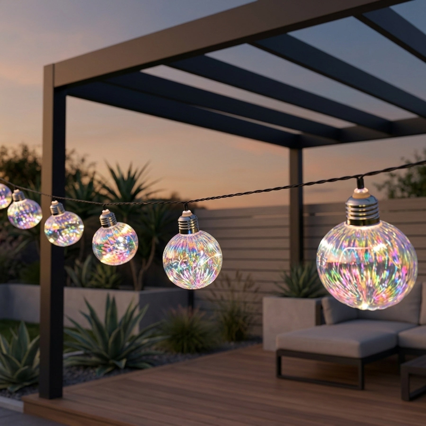 Starburst LED Rainbow Solar String Lights