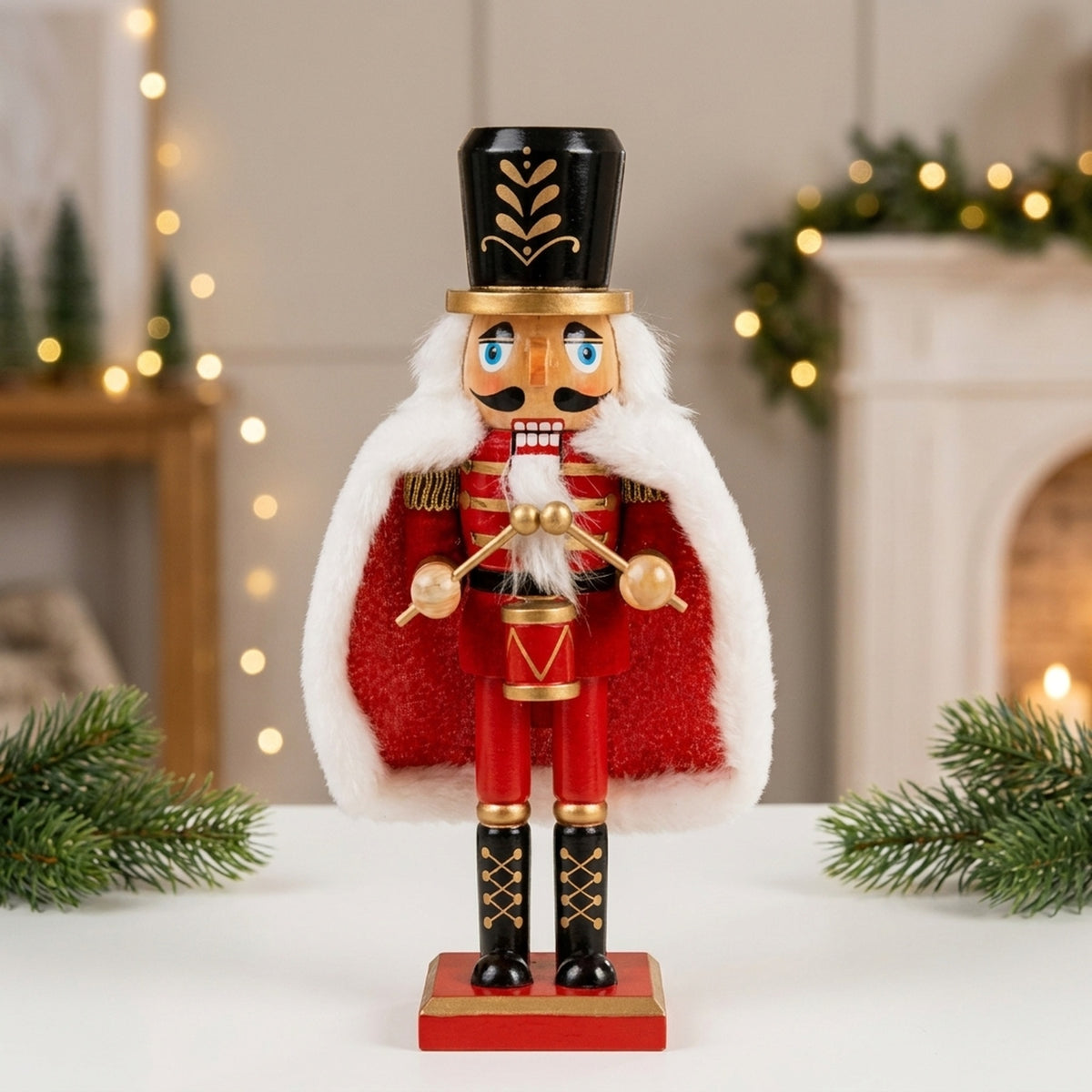 25cm Traditional Wooden Christmas Nutcracker