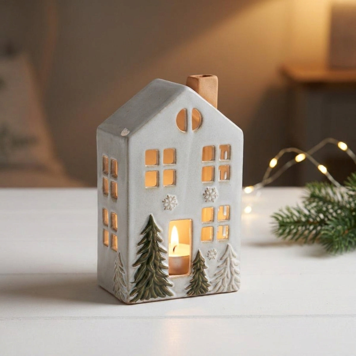 Decorative House Shaped Candle Holder