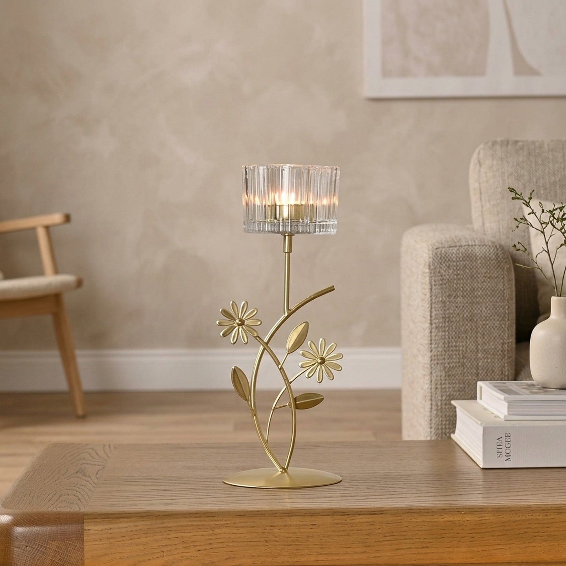 Maison Floral Single Candle Holder