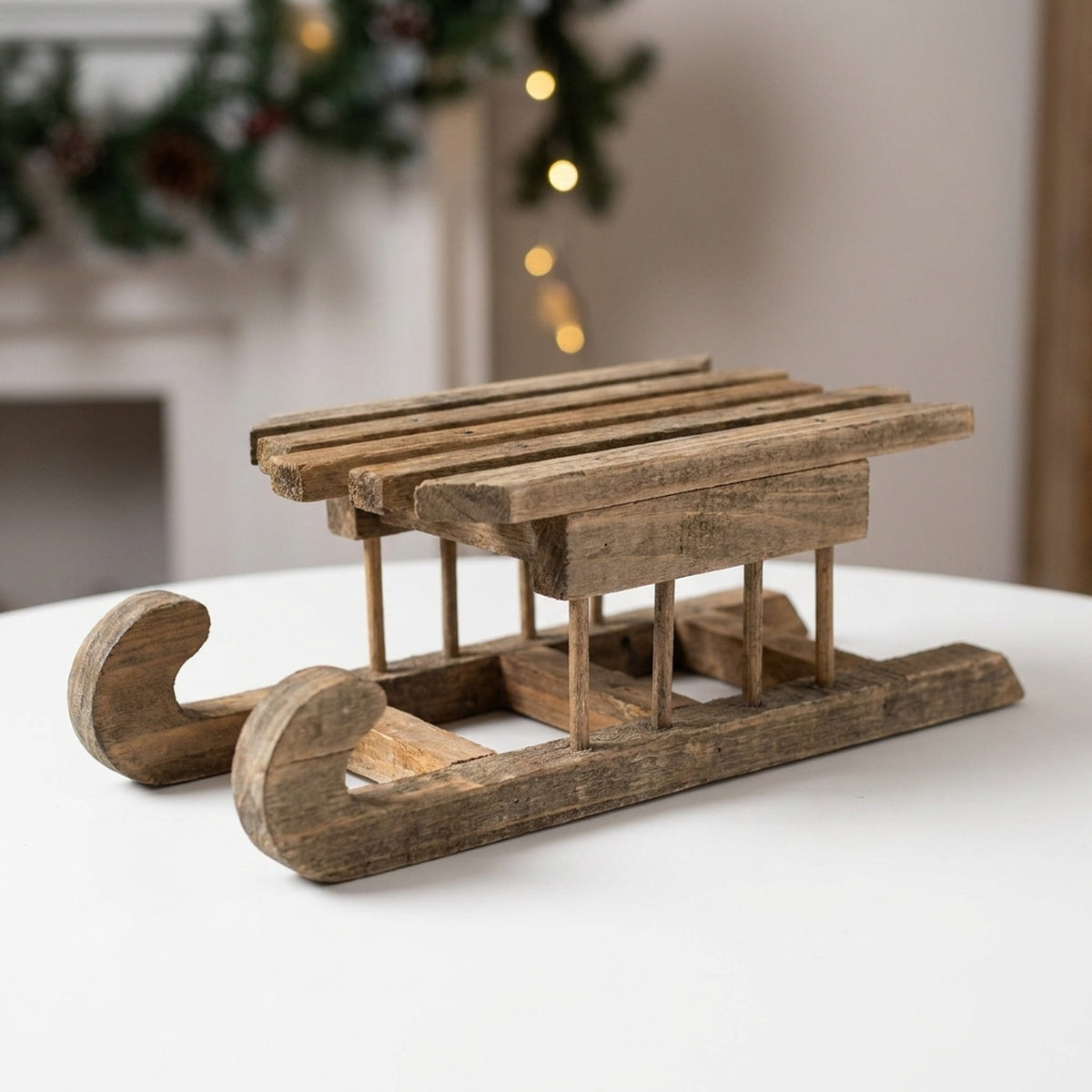 Decorative Wooden Sleigh Ornament