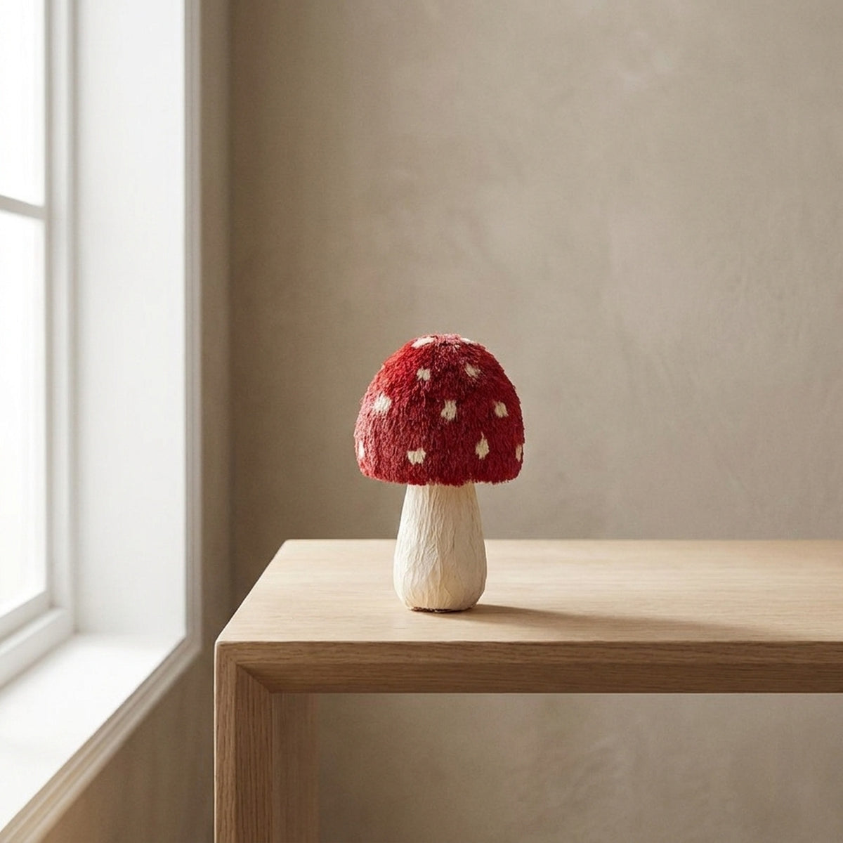 Welcome Rustic Red Mushroom Ornament