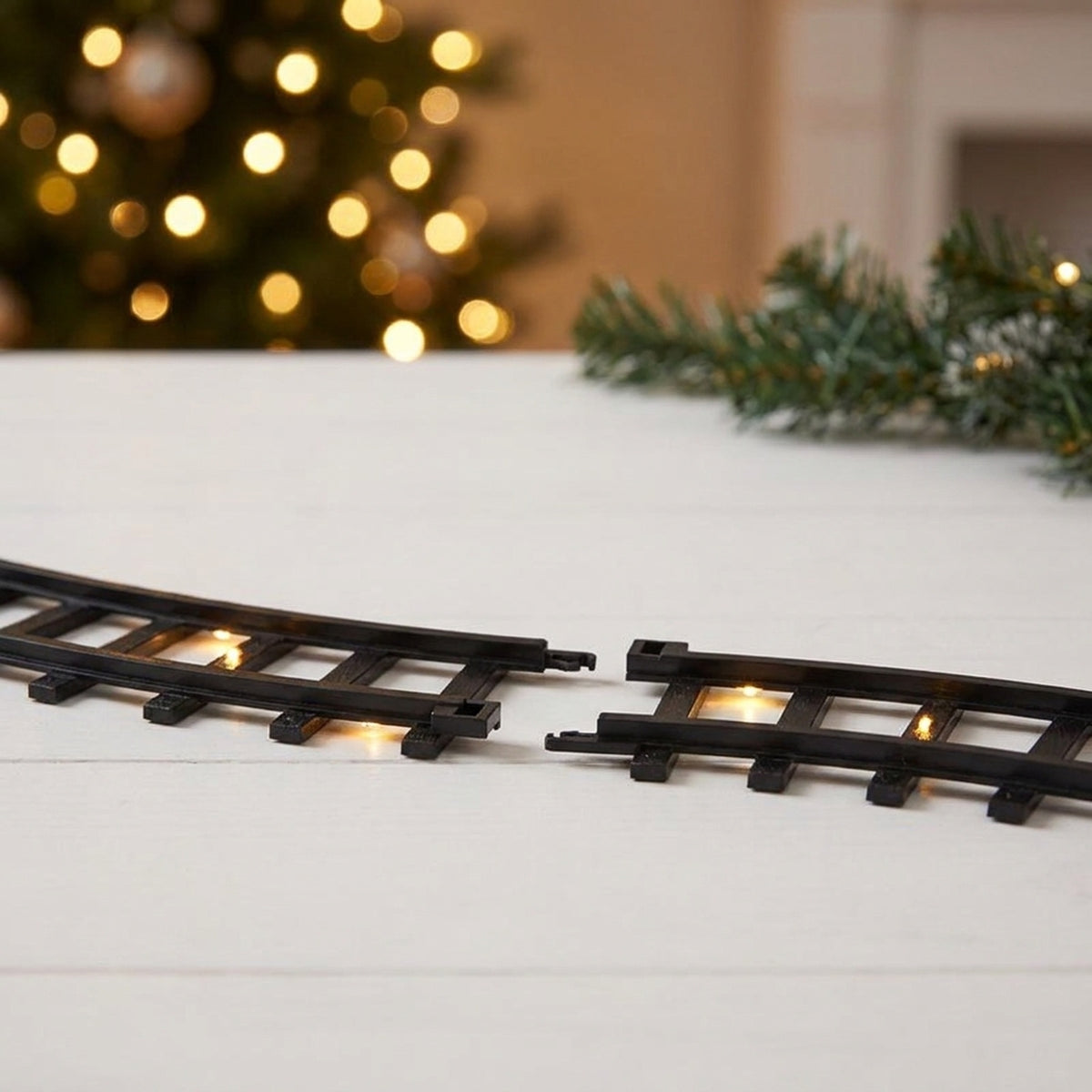 18-Piece Lit Battery Operated Tree Train Set