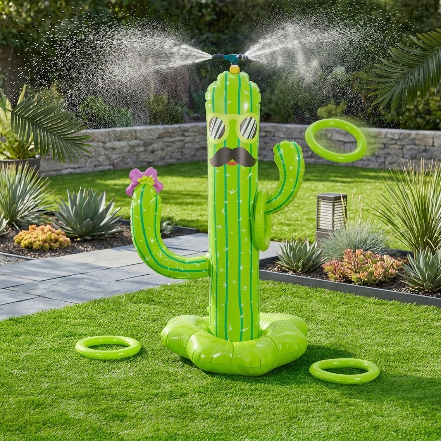 Summer Fun Inflatable Cactus Garden Sprinkler