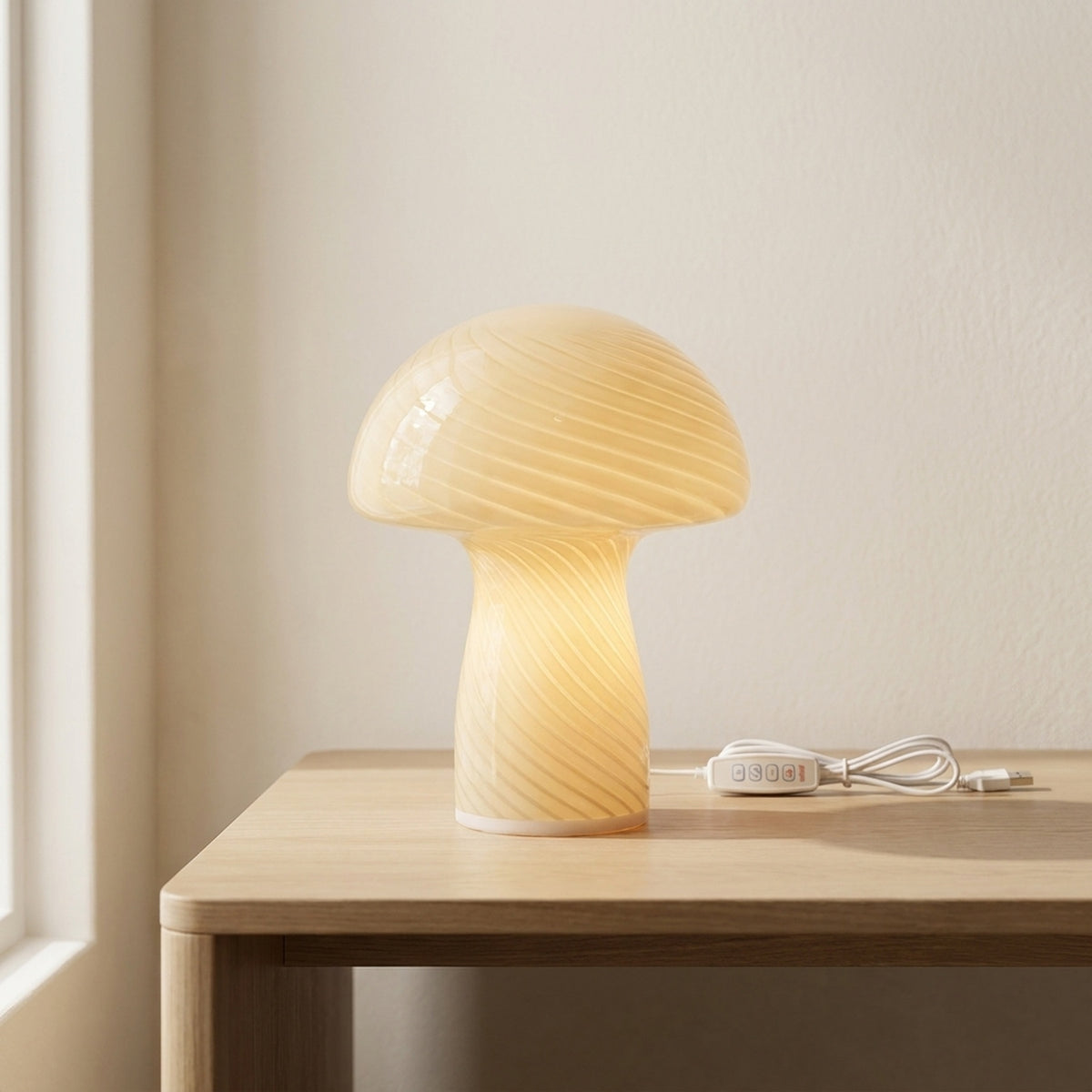 Sculptural Mushroom Table Lamp