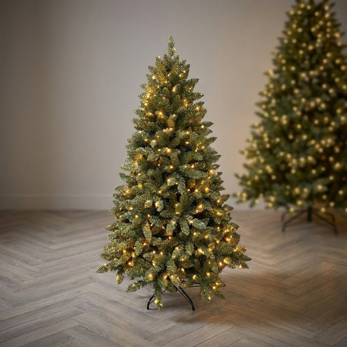 6ft Heritage Fir Pre-Lit Realistic Foliage Christmas Tree