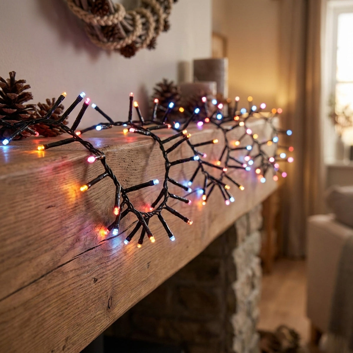 Mains Operated 750 LED Cluster String Lights - V5