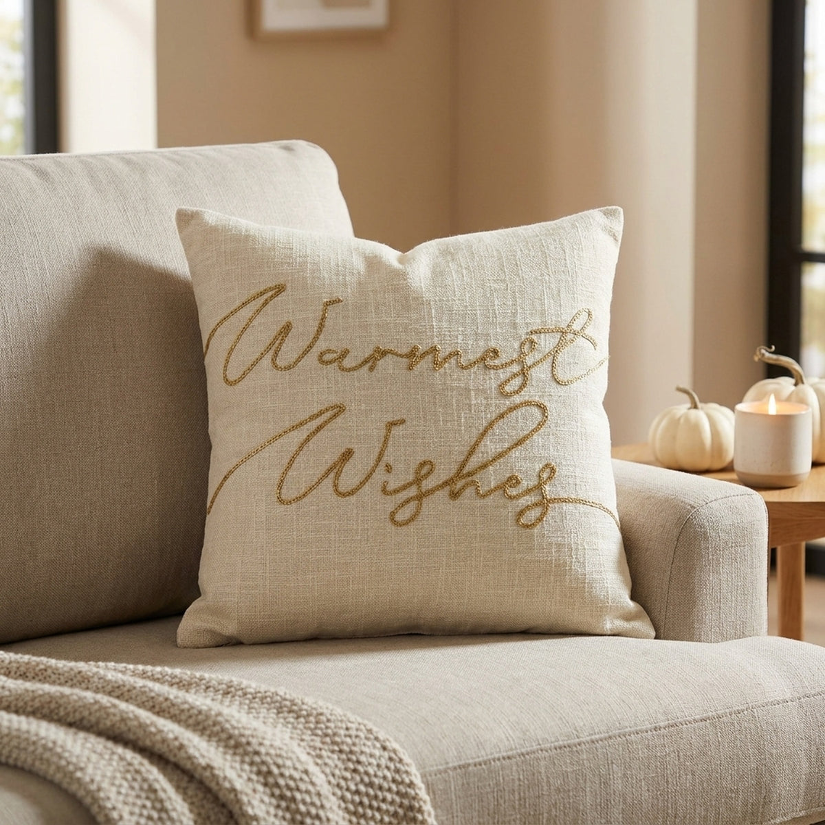 Warmest Wishes Seasonal Decorative Cushion