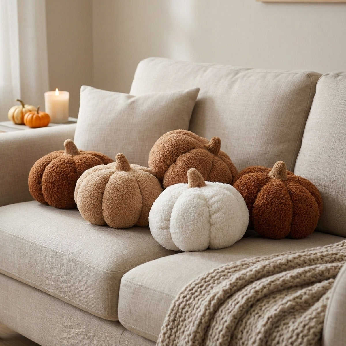 Welcome Autumn Pumpkin Draft Excluder