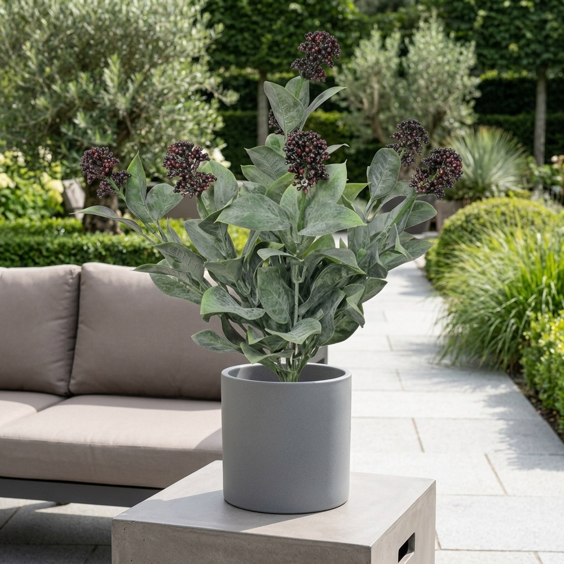 UV Protected Artificial Outdoor Ripe Berry Plant