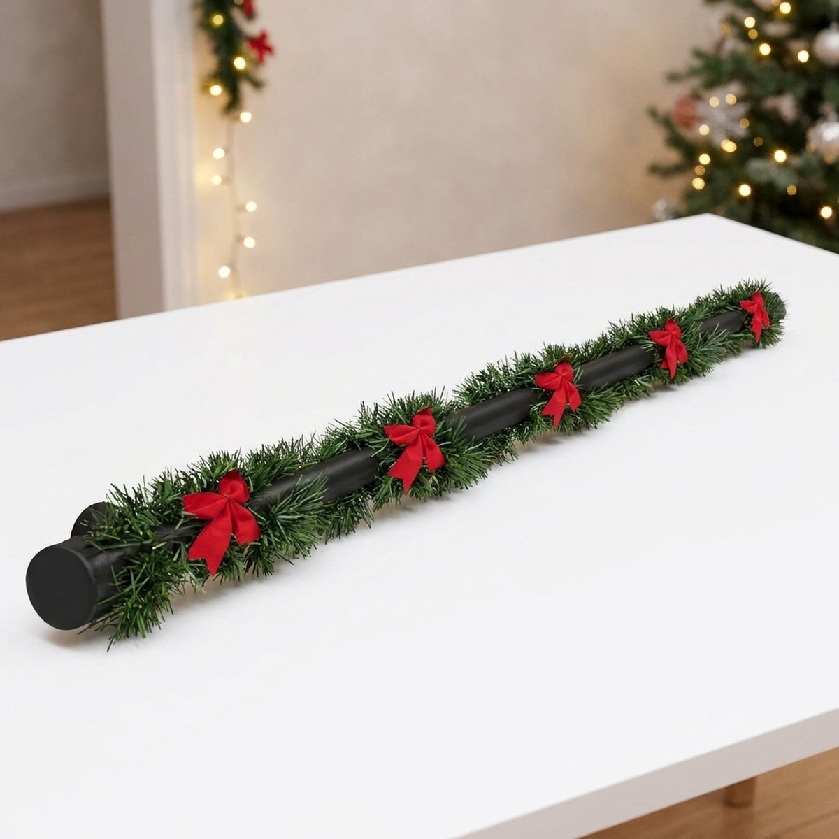 Sparkling Christmas Tinsel with Bow