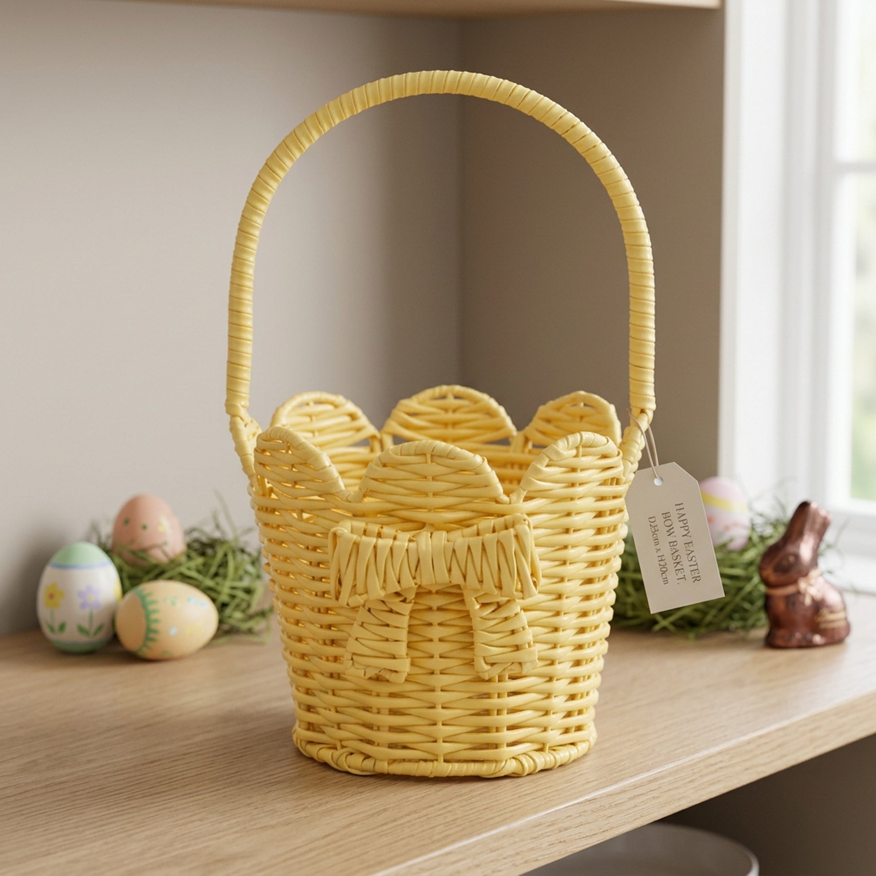 Decorative Easter Bow Storage Basket