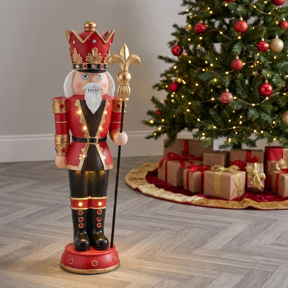 Classic King Light Up Nutcracker Ornament
