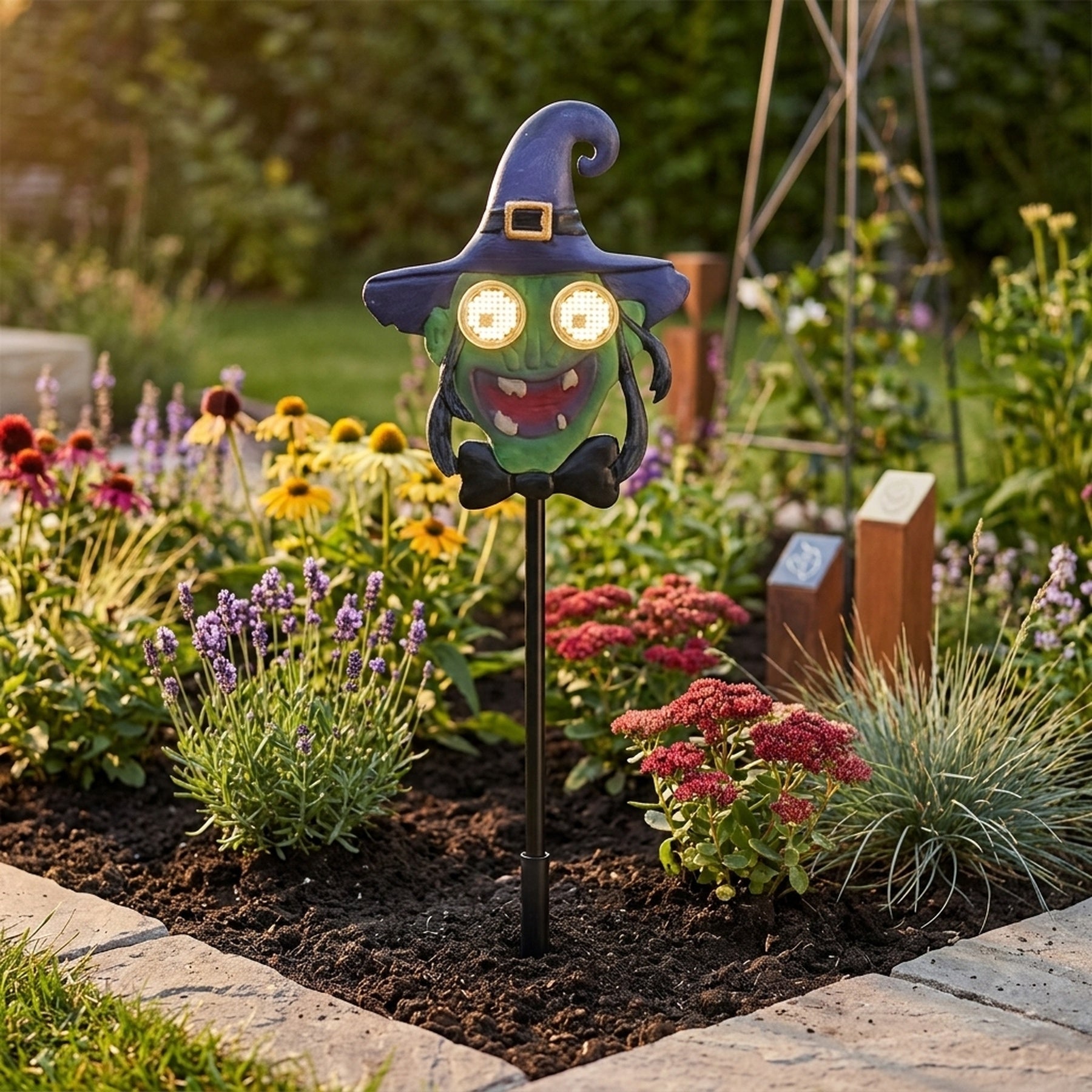 Blinkin' Witch Garden Stake Light