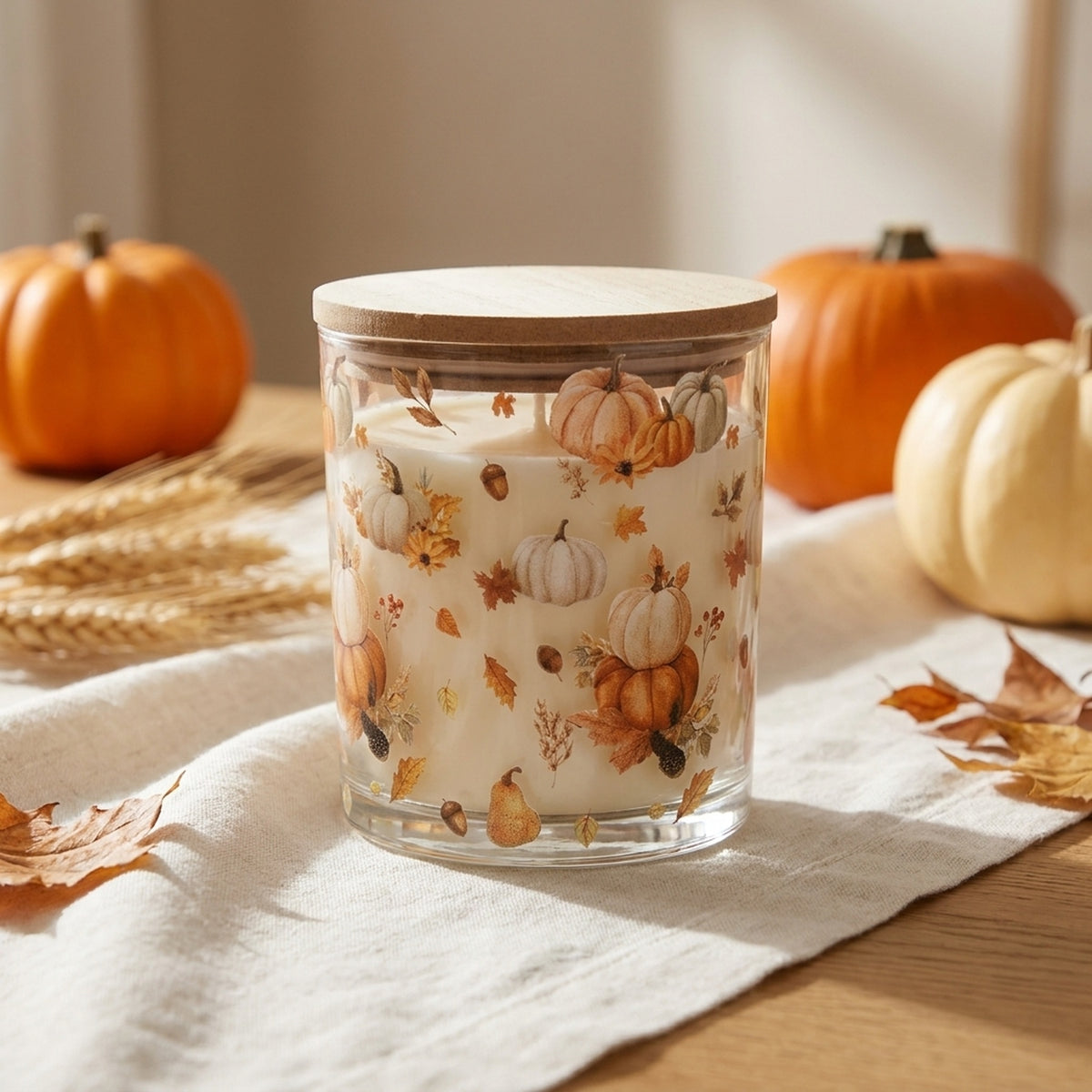Pumpkin Scented Jar Candle with Lid