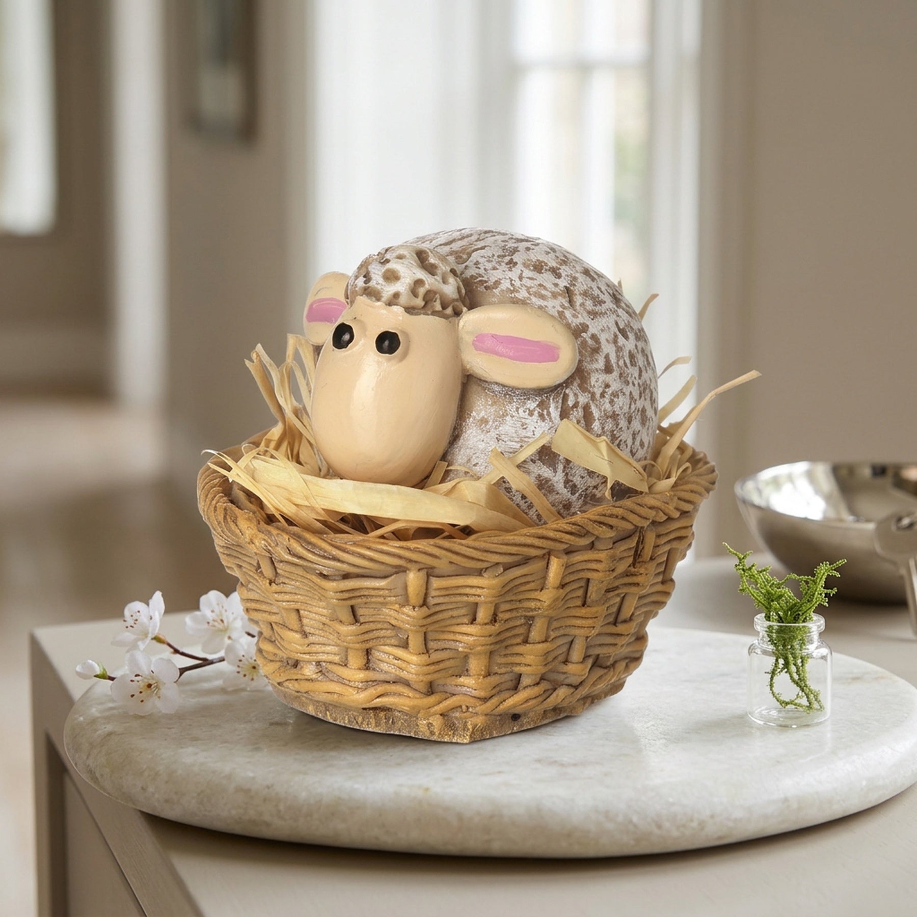 Decorative Sitting Sheep Nest Ornament
