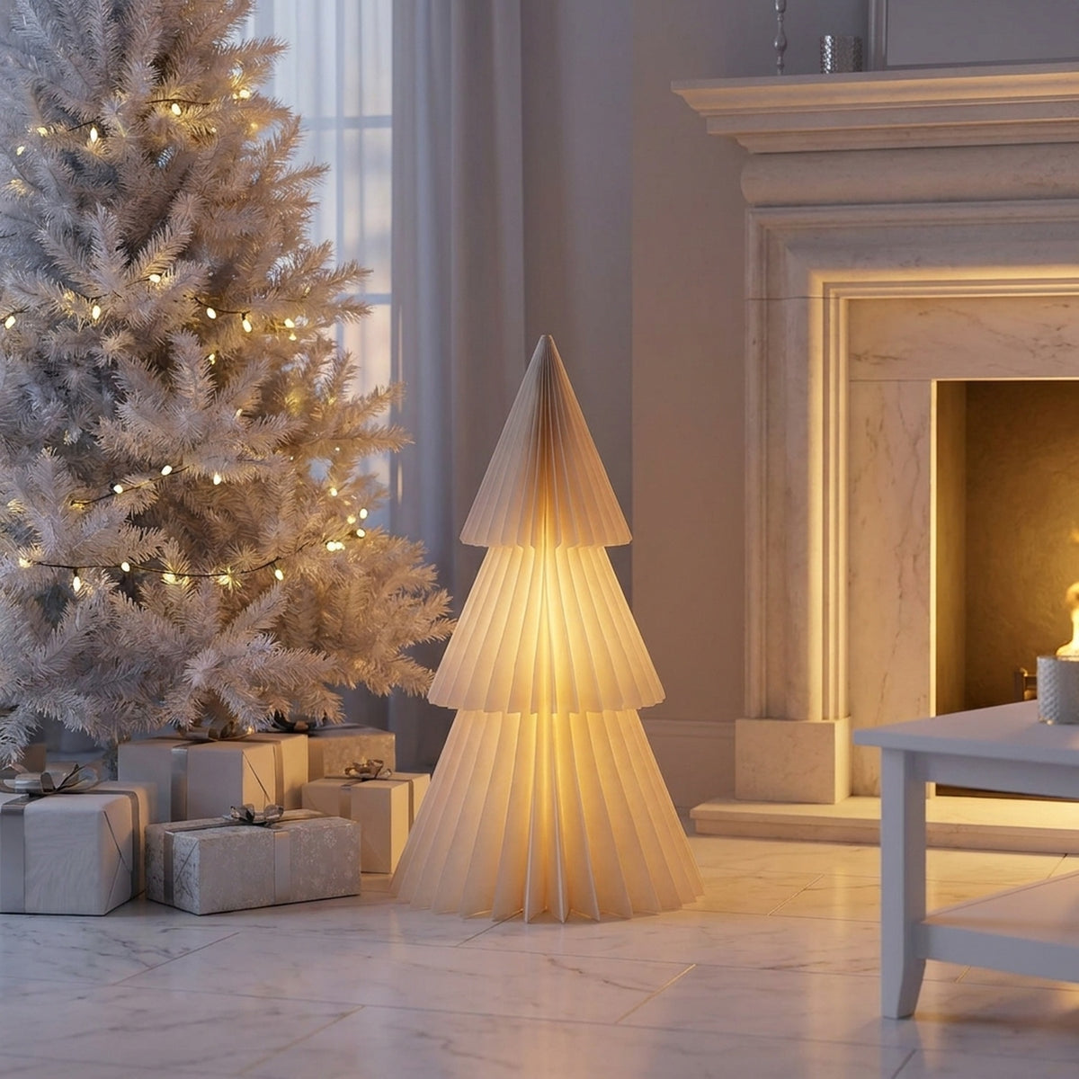 Light Up Christmas Tree Paper Decoration