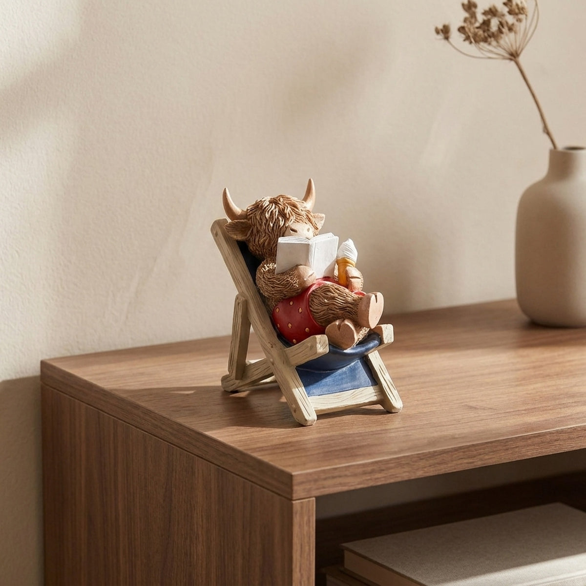 Highland Cow Deck Chair Ornament - V2