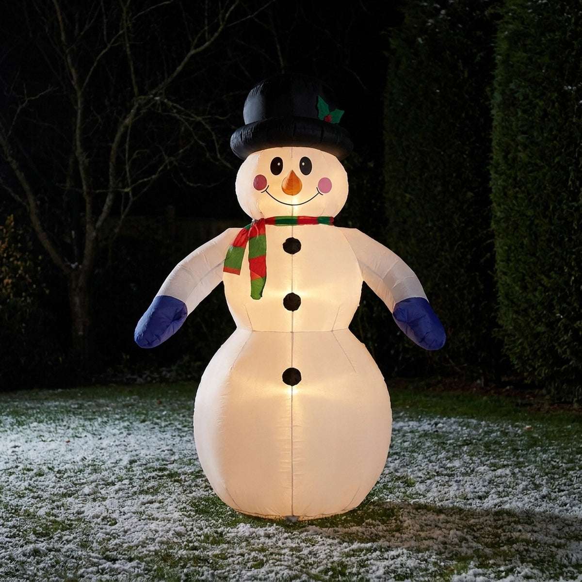 Light Up Self-Inflating Snowman Decoration