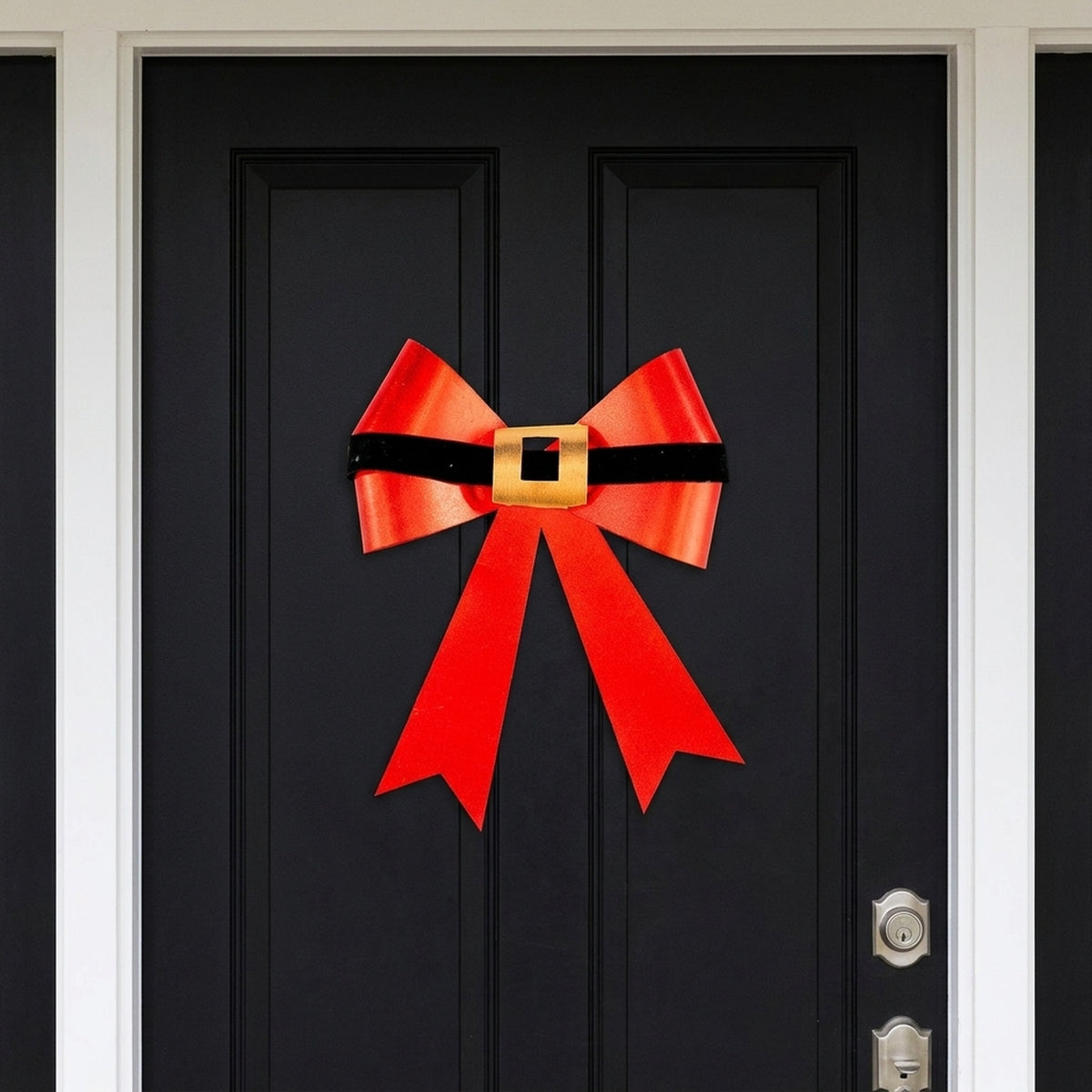 Traditional Large Santa Christmas Door Bow