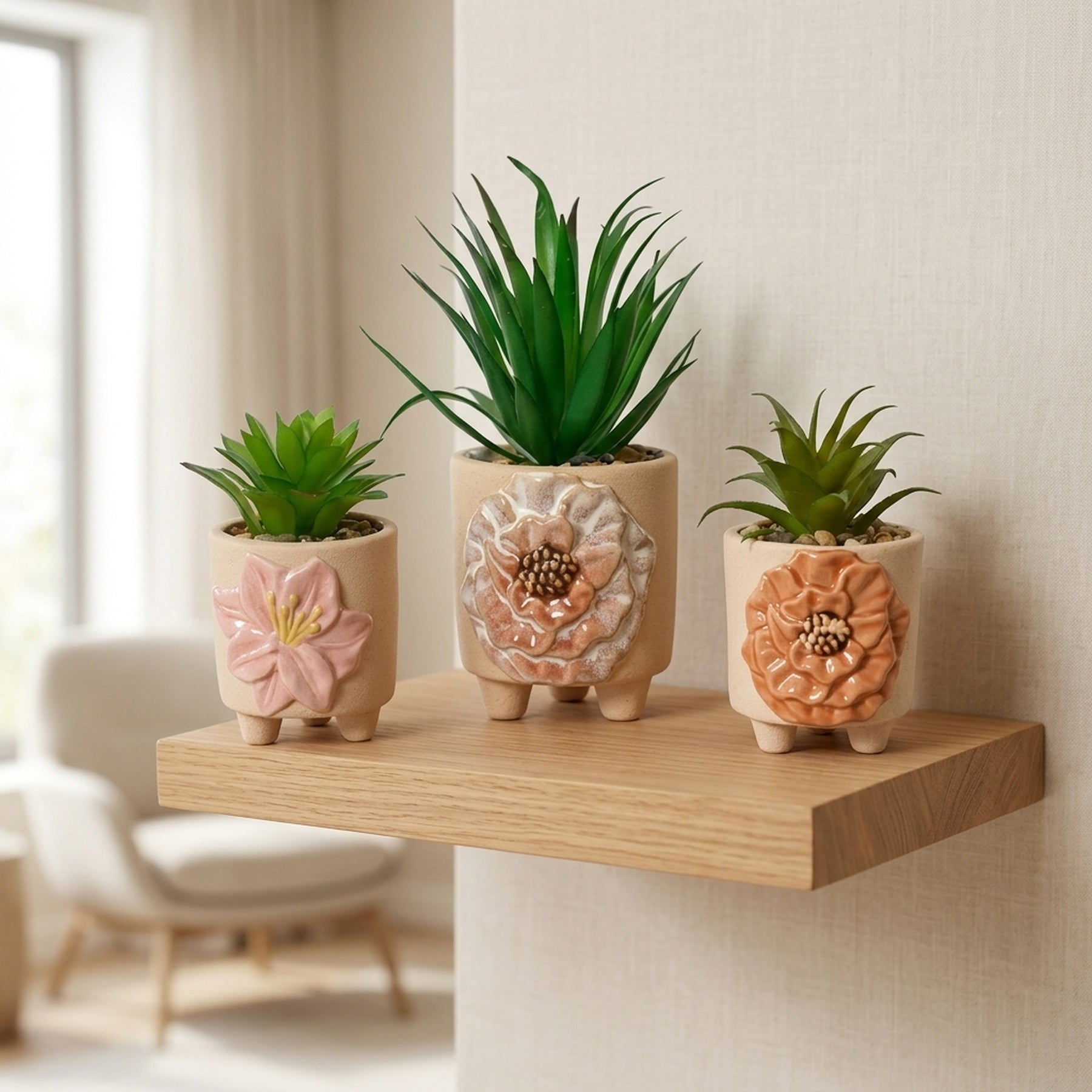 Trio Spring Artificial Potted Plant Decoration