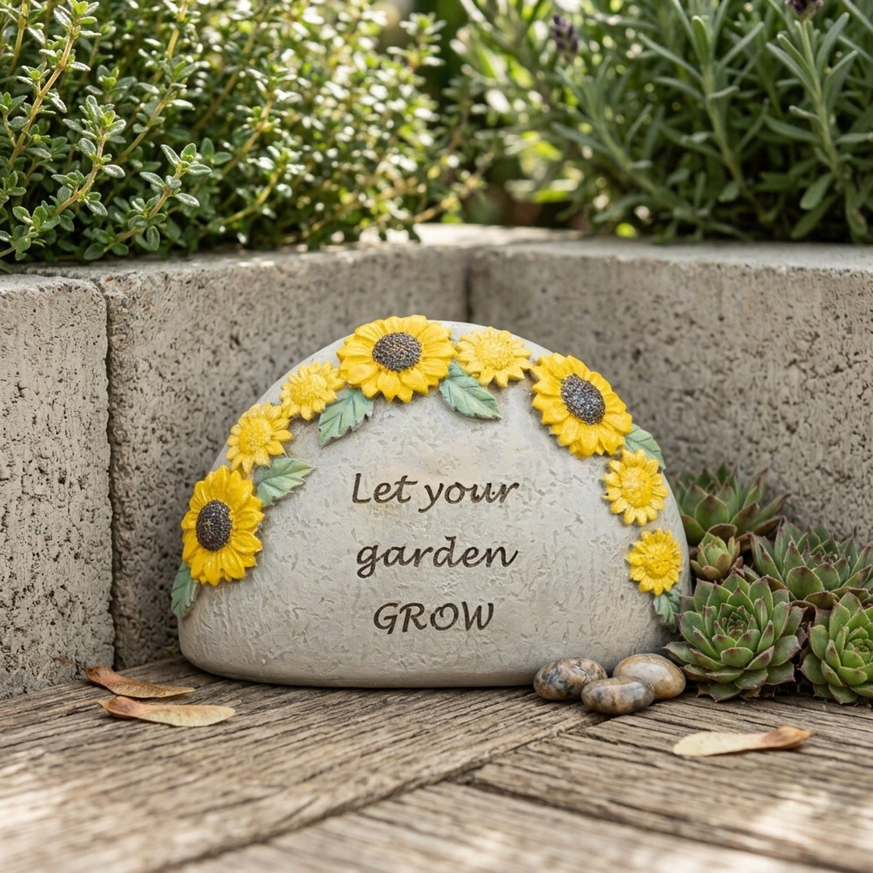 Let Your Garden Grow Sunflower Garden Plaque
