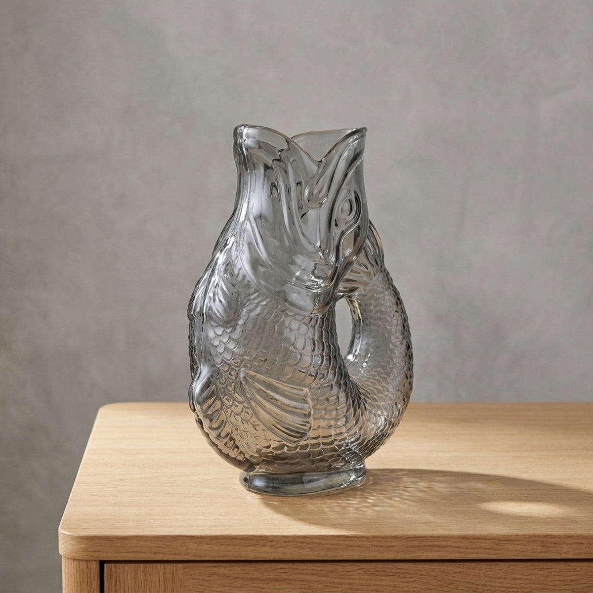 Distinctive Sculptural Glass Fish Vase