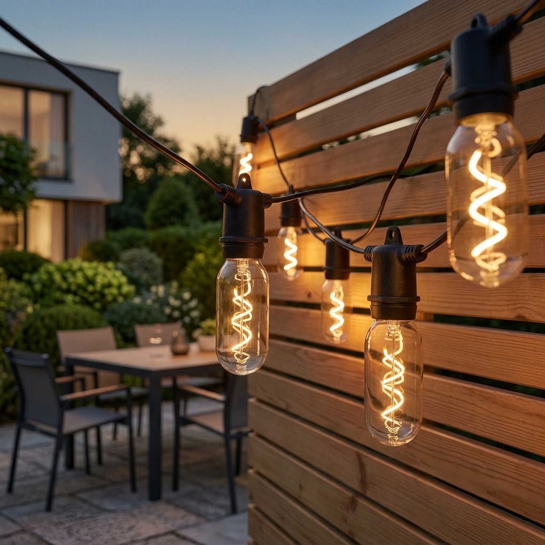 Vintage Filament Solar String Lights