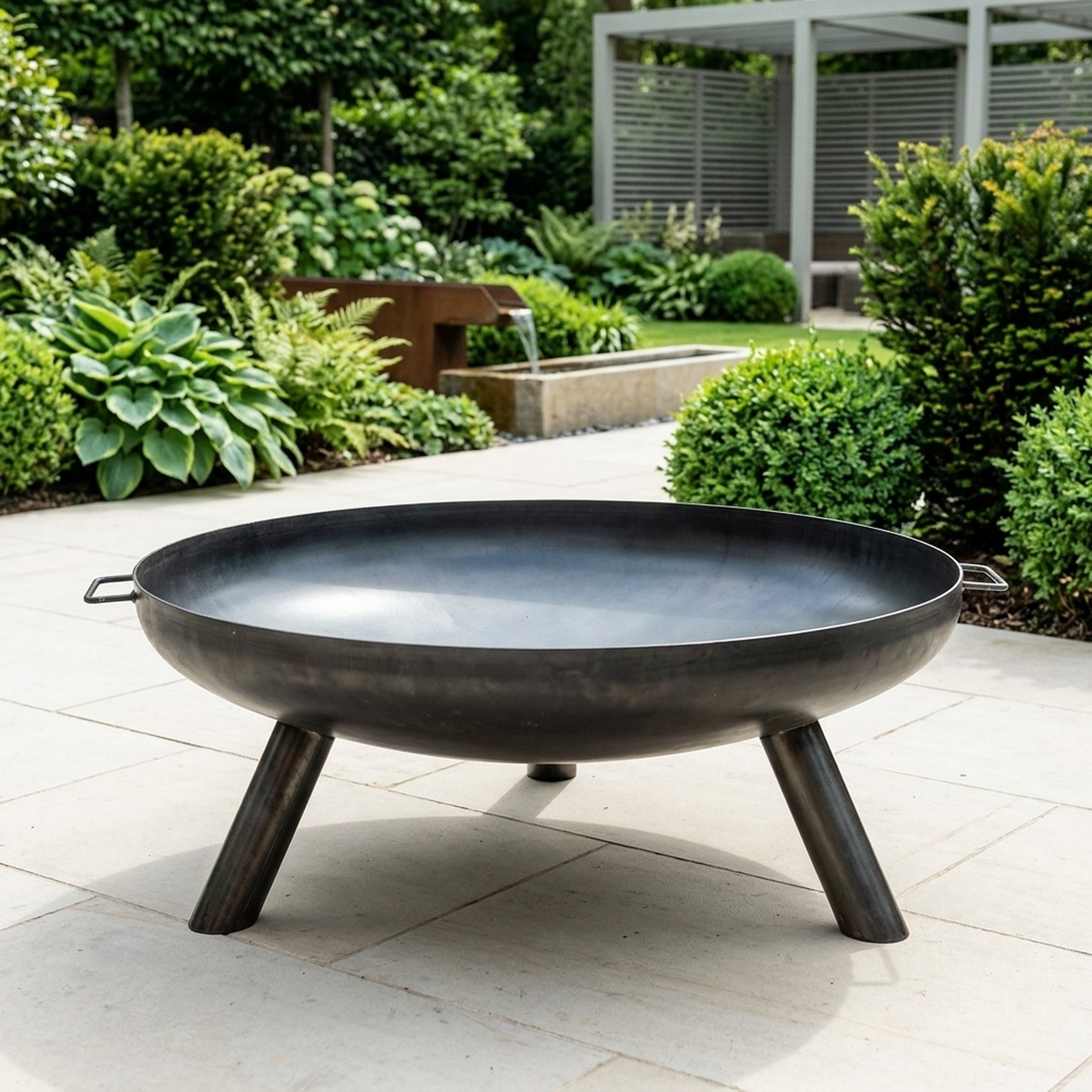 Ultimo Caldera Contemporary Steel Firebowl