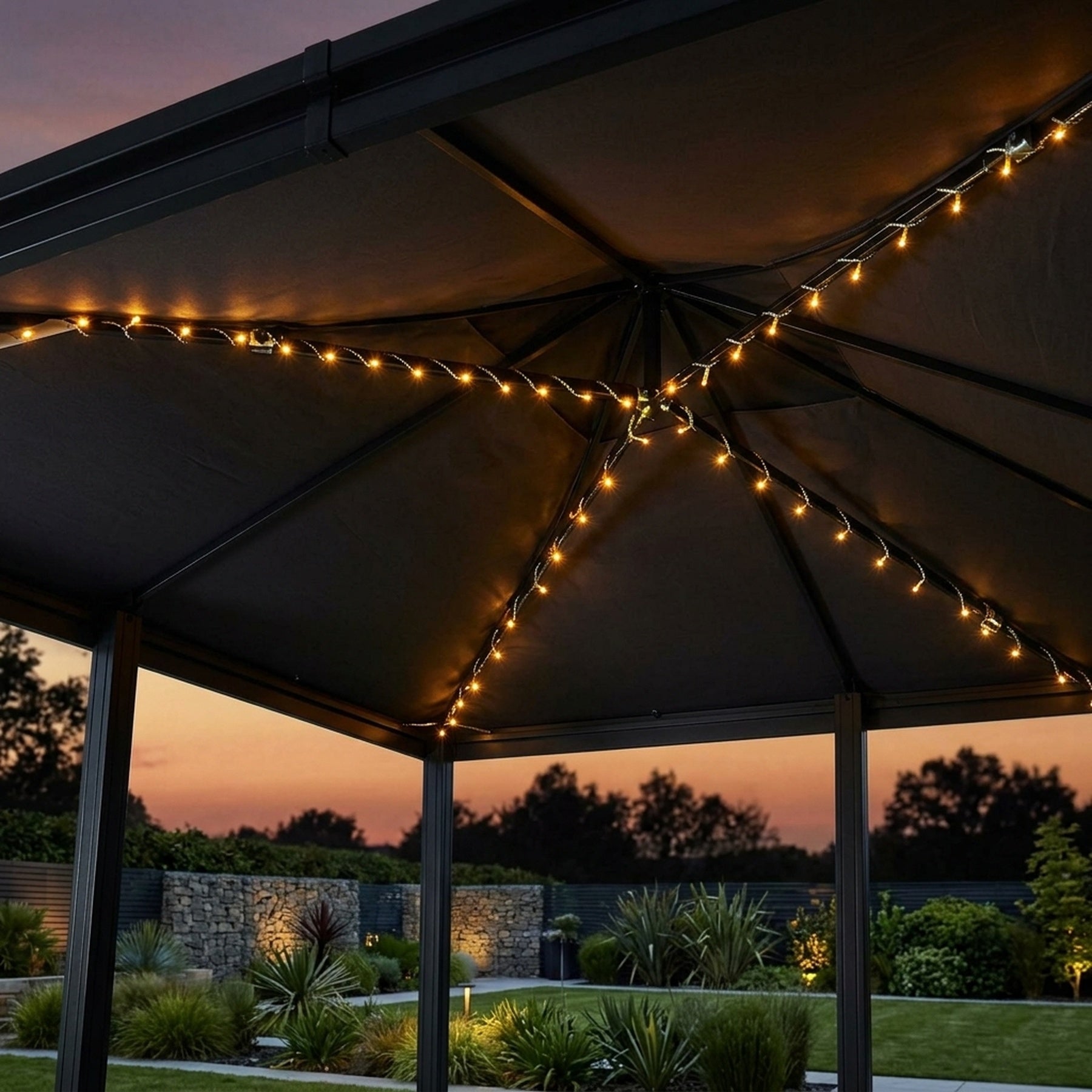 80 LED Warm White Gazebo Lights