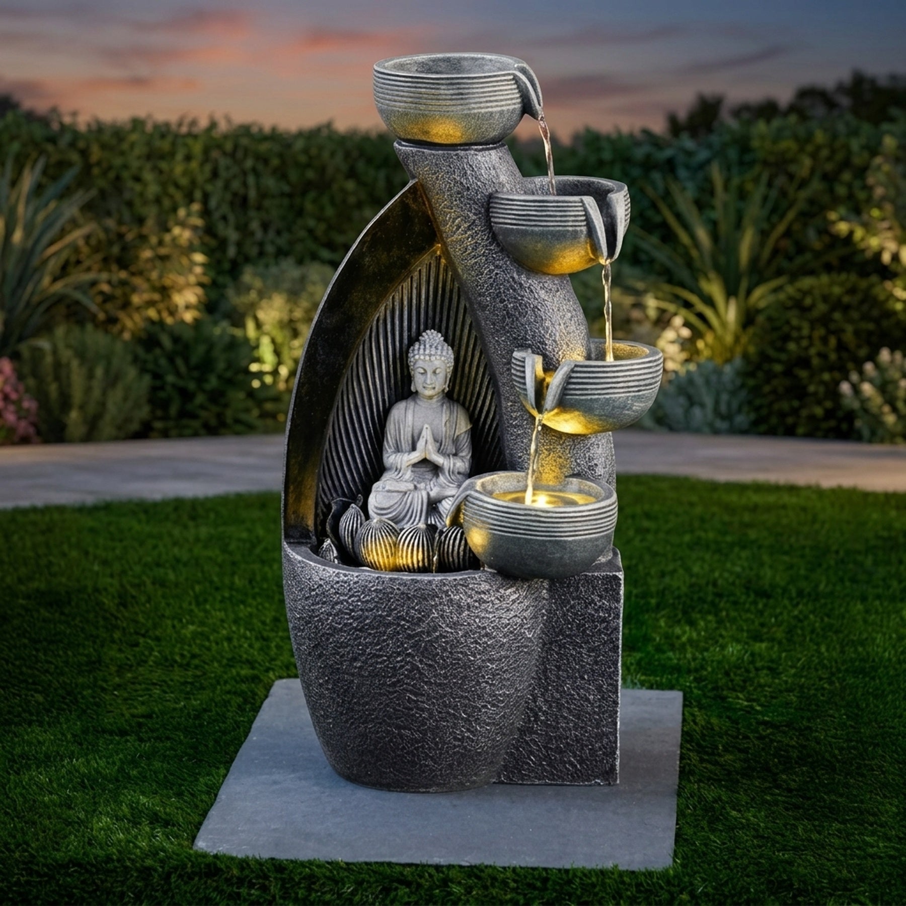 Lunaria LED Buddha Serenity Water Feature