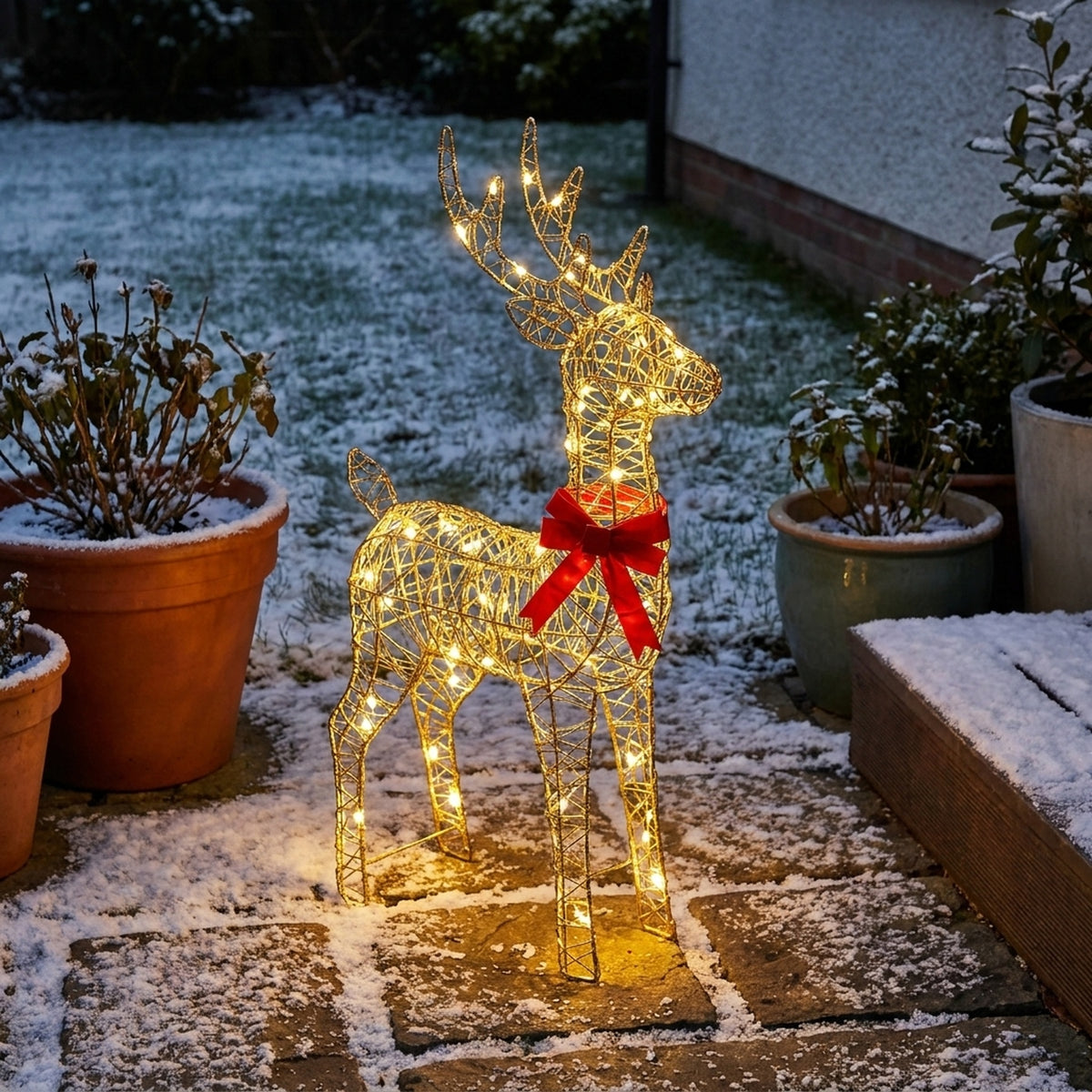 Multi Action Battery Operated Outdoor Lying Reindeer Light