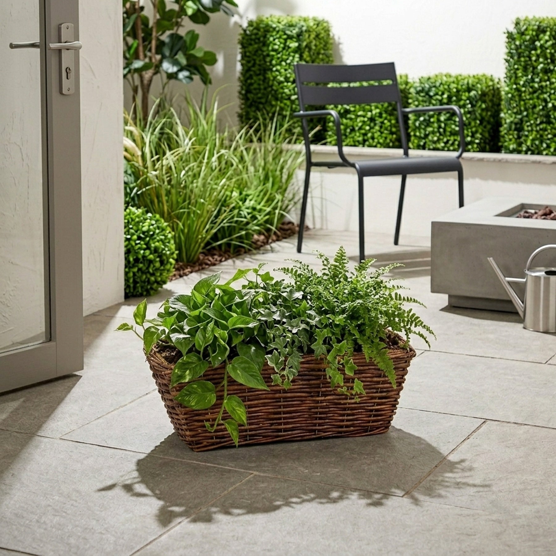 Artificial Rattan Outdoor Planter Basket