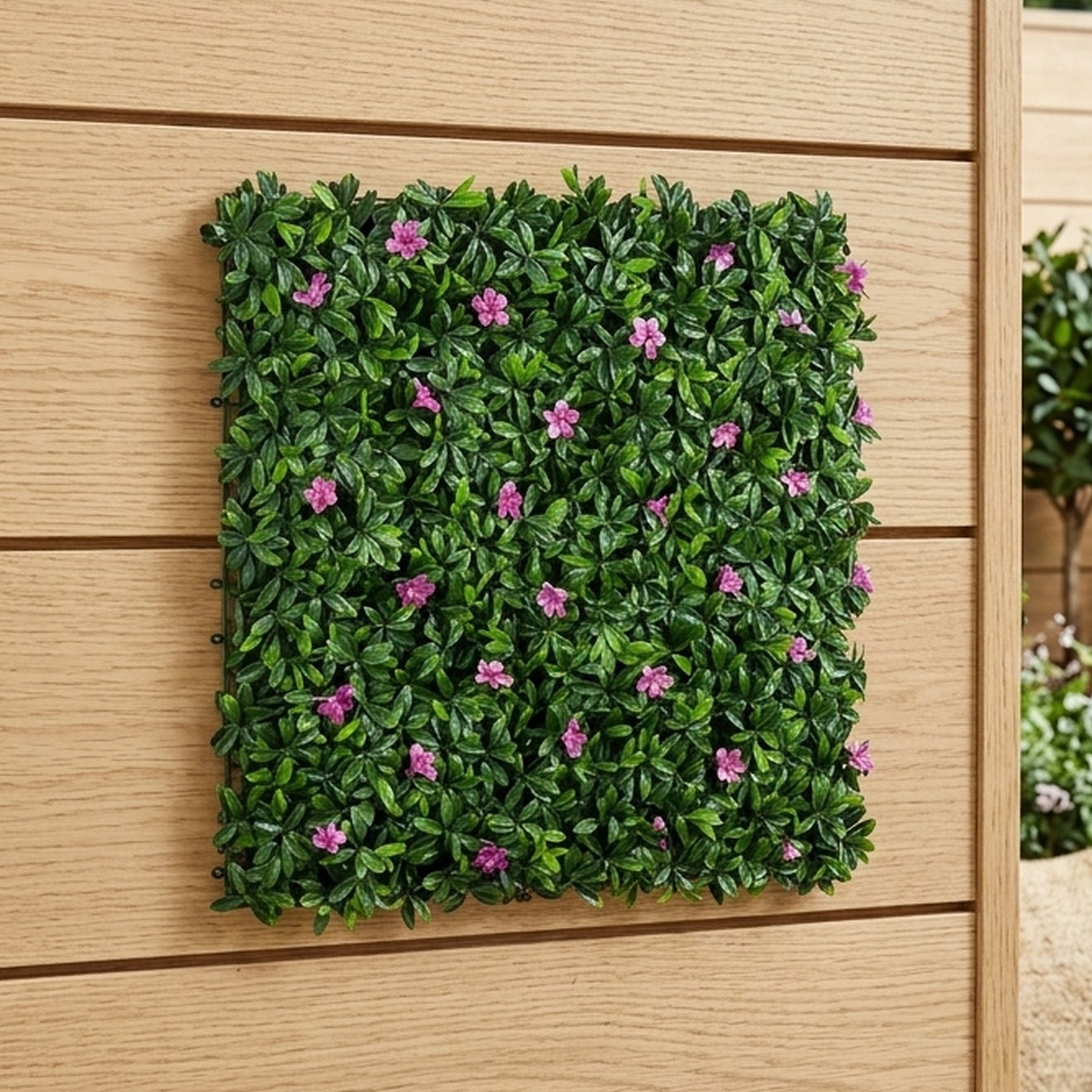Realistic Artificial Azalea Living Wall Panel