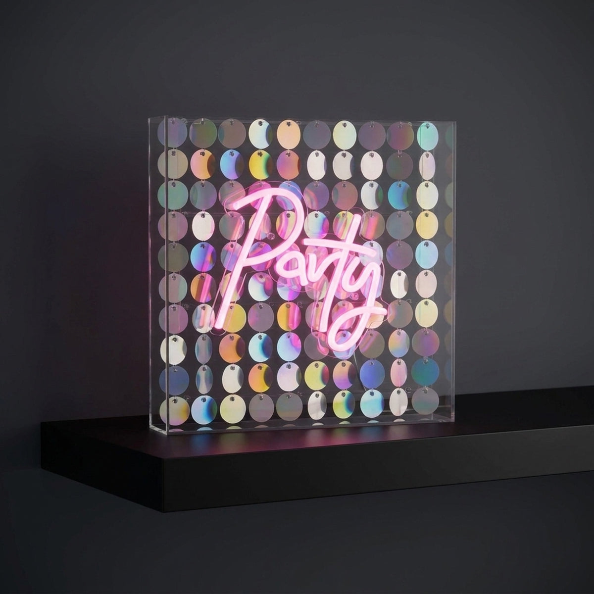 Vibrant Party Neon-Style Wall Mantel Sign