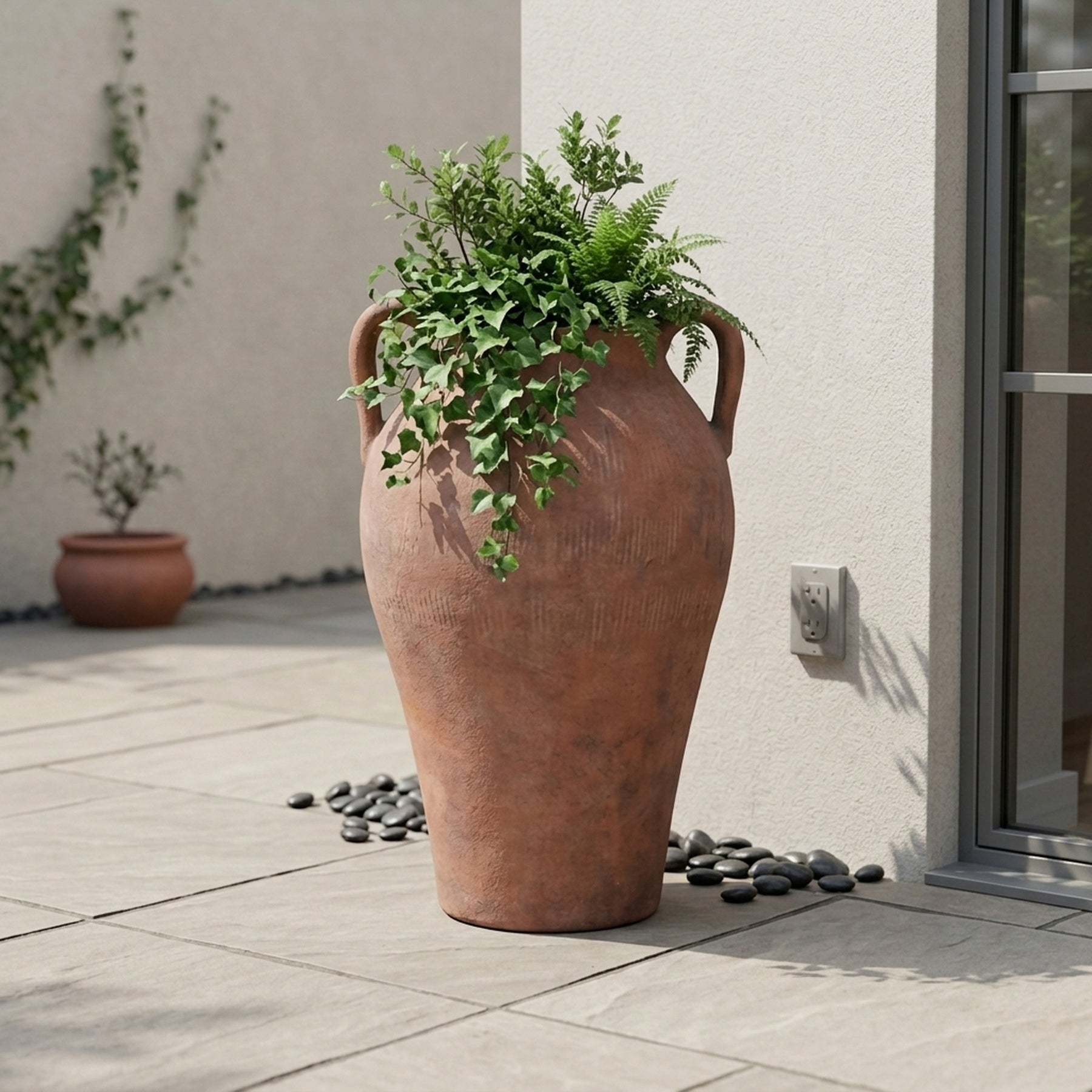 Hortus Antique Terracotta Roman Jar