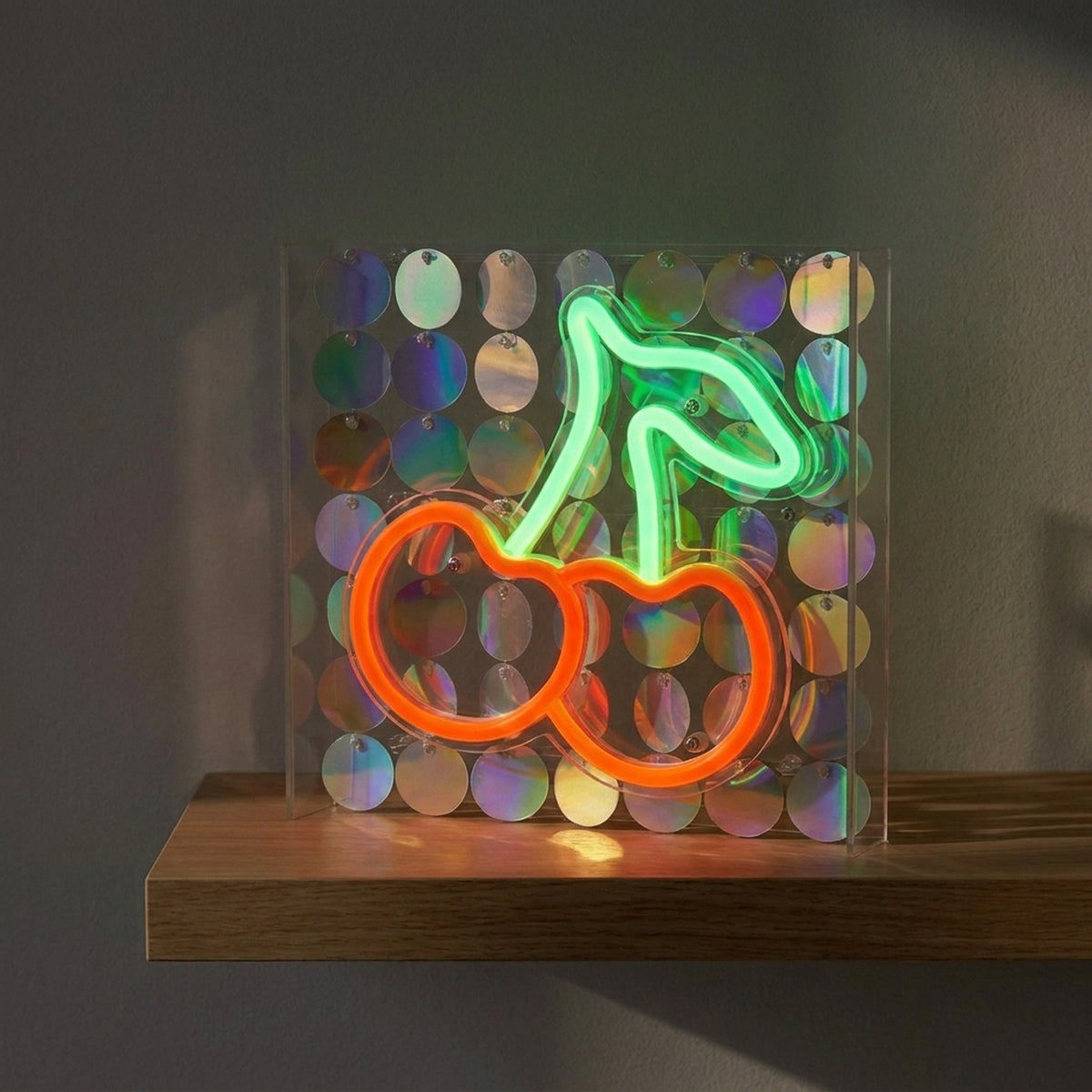 Cherries Neon-Style Wall or Mantel Sign